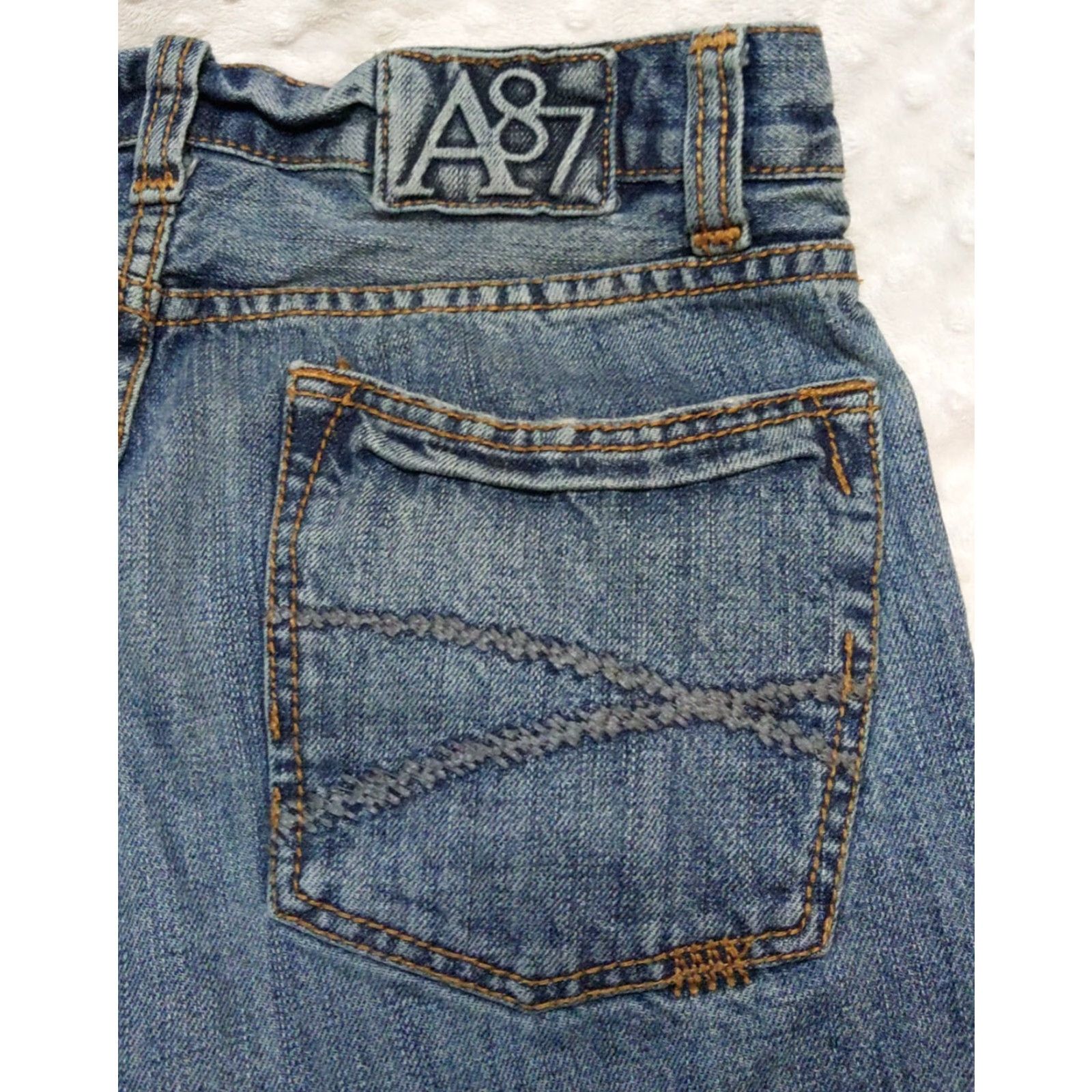 Aeropostale VINTAGE Aeropostale Essex Straight Leg Jeans 29 x 30 Denim Blue 90s Distressed Button Fly Mens Jeans Size US 29 - 7 Thumbnail