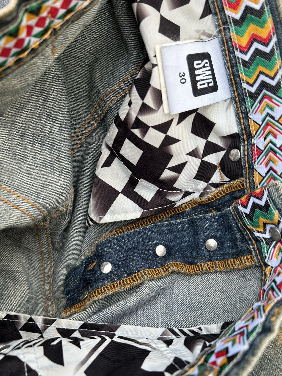 Kapital Japanese Brand Swagger Rusty Mudwash Buckle Back Denim Jeans Size US 32 / EU 48 - 15 Thumbnail