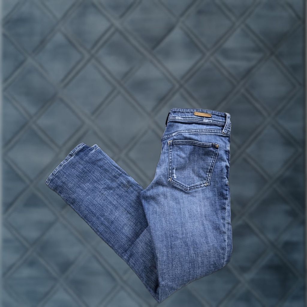 Anthropologie Pilcro Hyphen Jeans Womens 27 Blue Patchwork Distressed Slim Fit Anthropologie Size 24" / US 00 / IT 34 - 1 Thumbnail