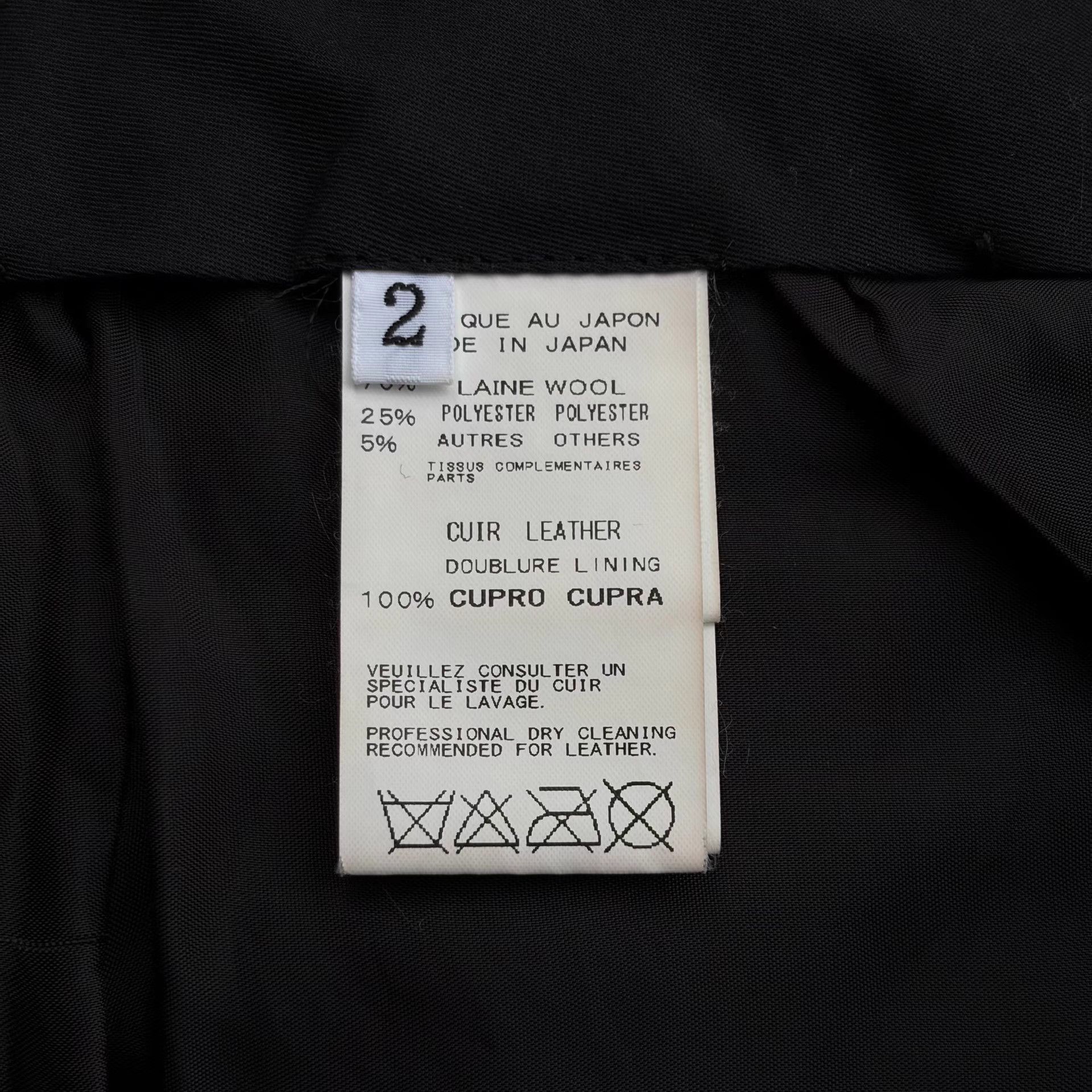 Yohji Yamamoto Yohji Yamamoto 14aw Layered Leather Cropped Pants K4 Size US 31 - 7 Thumbnail
