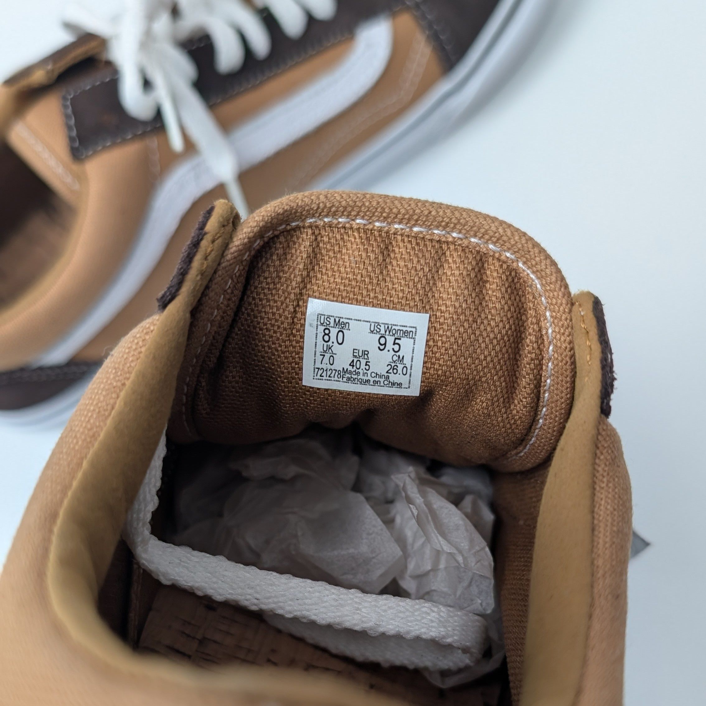 OWT vans x jjjjound brown SZ 8M unworn