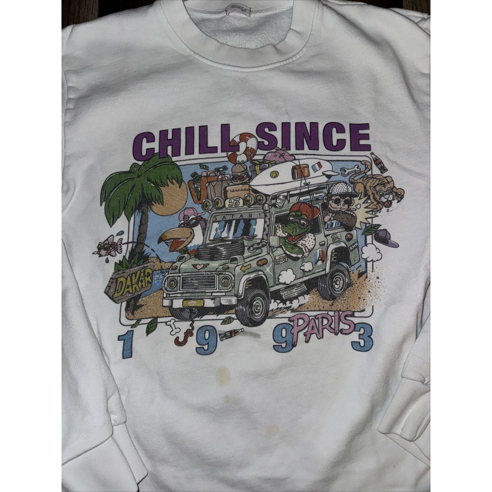 Galt Crew × Vintage John Galt Vintage 1993 Beach Surf Crewneck White 20x25 Med Size US M / EU 48-50 / 2 - 2 Thumbnail