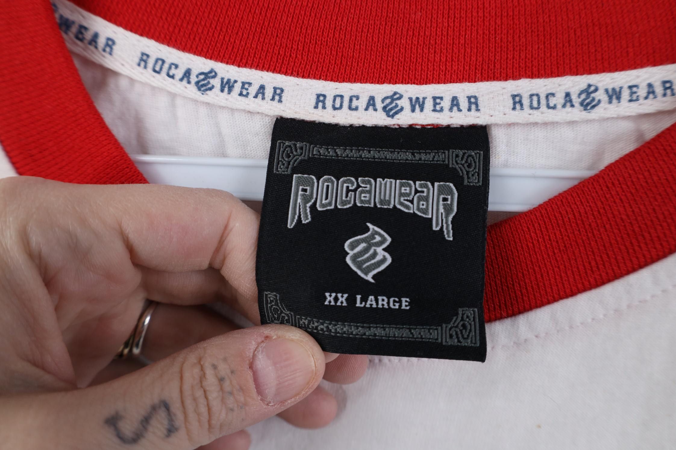 Rocawear Deadstock Vintage 90s Y2K Rocawear Monogram Ringer T-Shirt Size US XXL / EU 58 / 5 - 12 Thumbnail