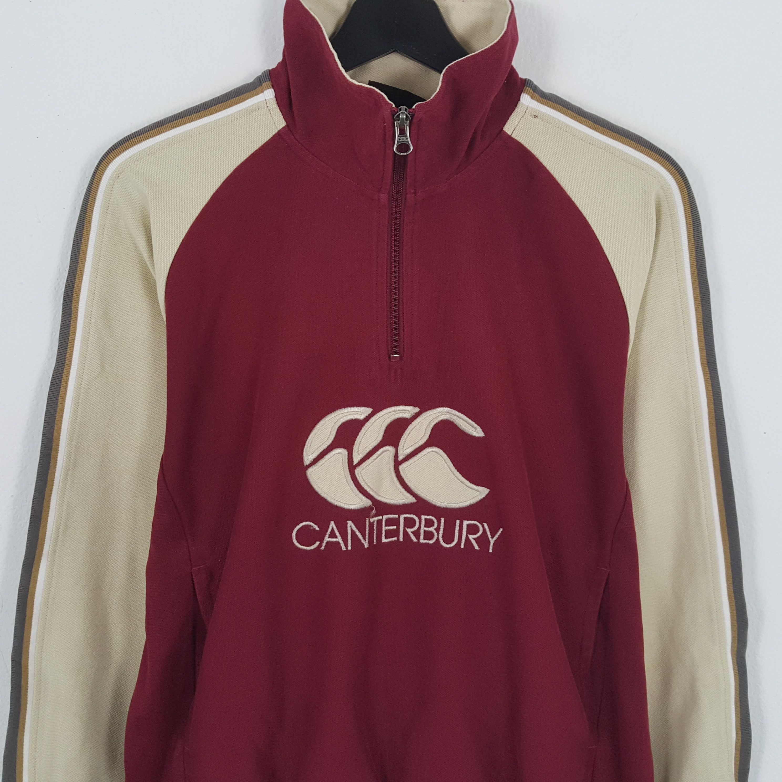 Canterbury of New Zealand × Vintage CANTERBURY NEW ZEALAND Center Logo Half Zipper Sweater Size US M / EU 48-50 / 2 - 2 Thumbnail