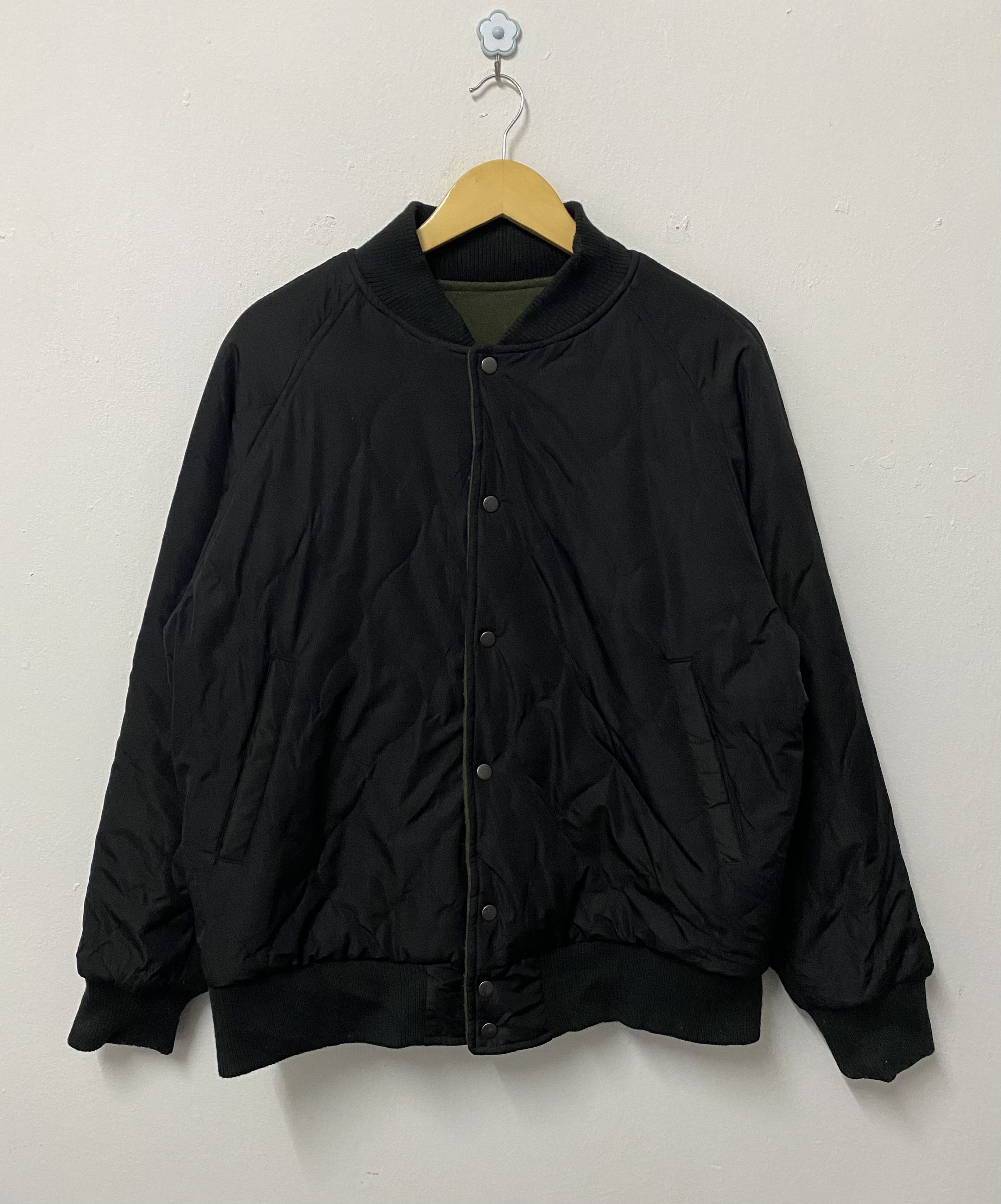 Vintage Vintage Bomber Reversible Wool/Windbreaker Jacket Size US L / EU 52-54 / 3 - 3 Thumbnail