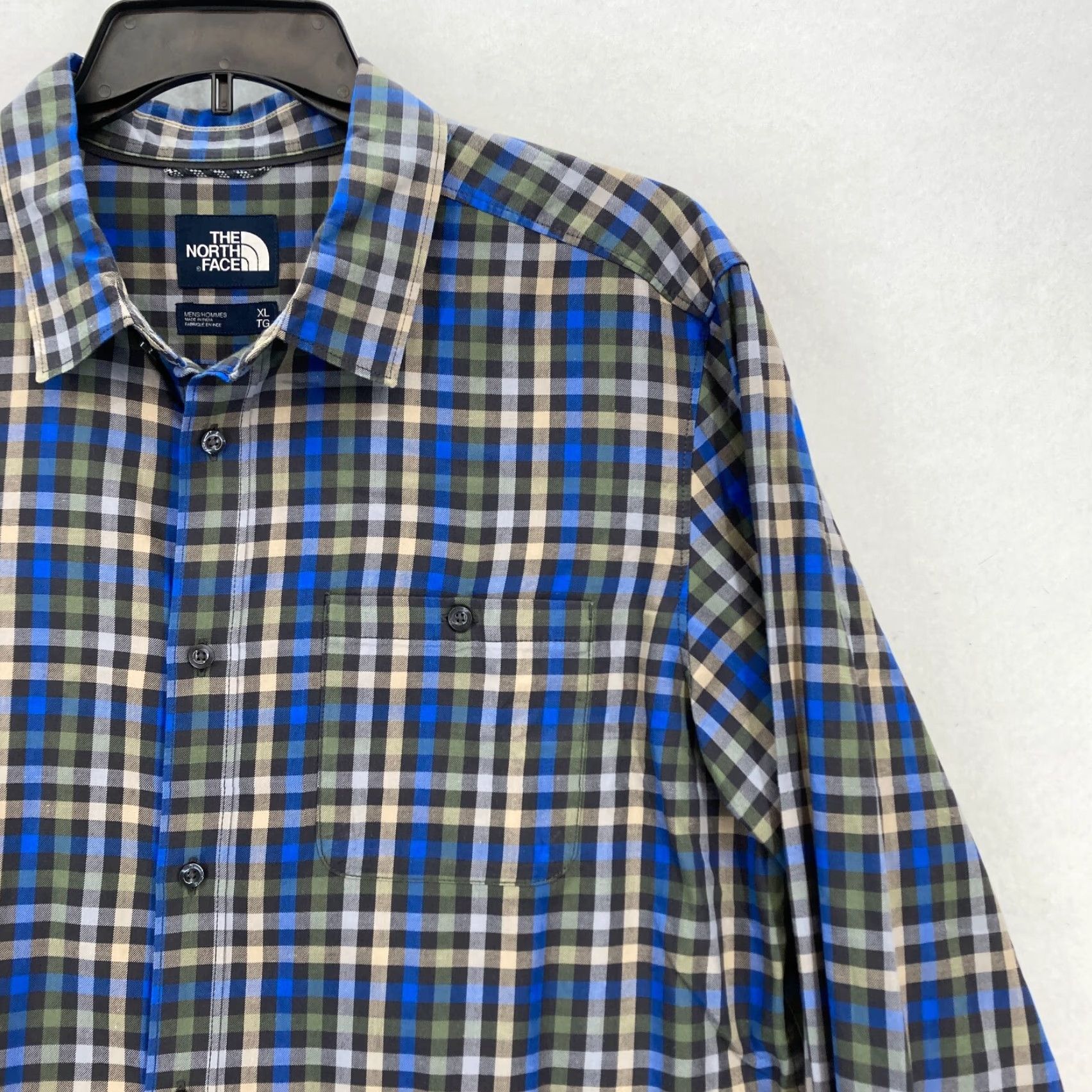 The North Face The North Face Long Sleeve Button Up Shirt Mens XL Blue Plaid Hiking Travel Camp Size US XL / EU 56 / 4 - 2 Thumbnail