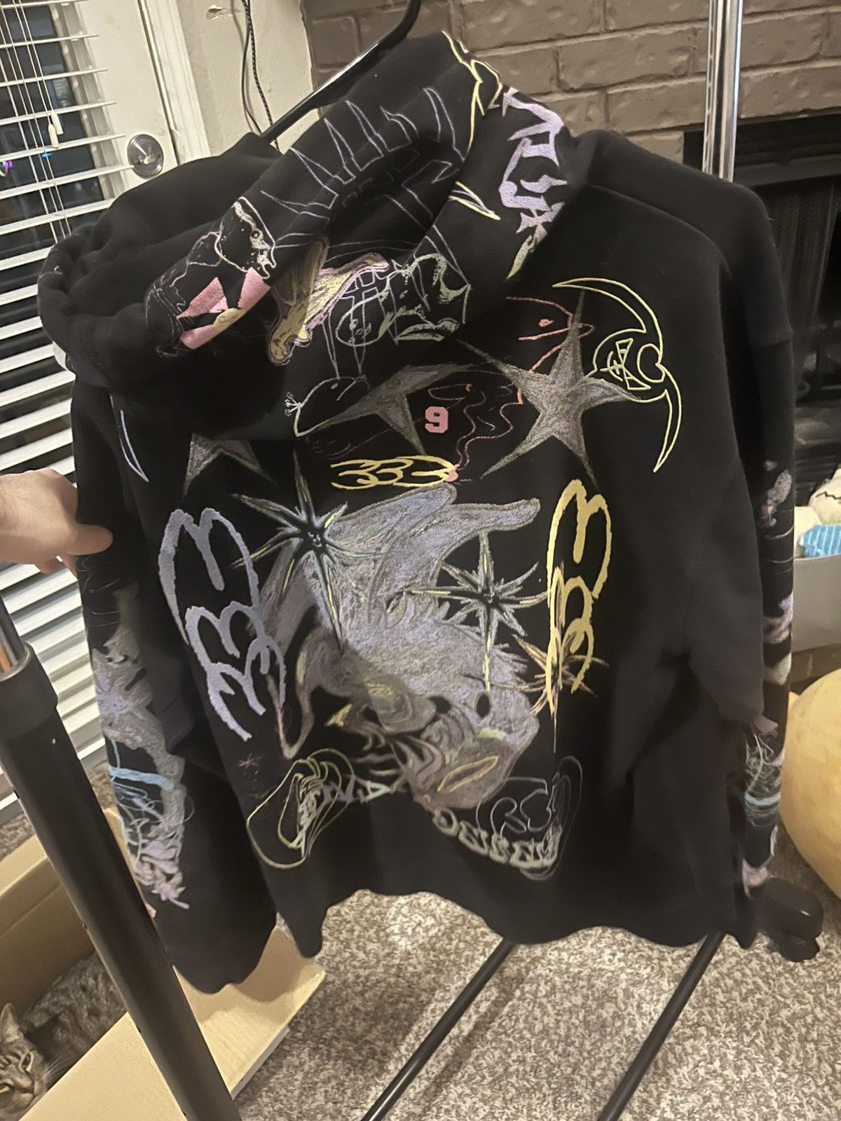 Drain Gang Bladee x Claire Barrow 333 Hoodie Black Size US XL / EU 56 / 4 - 8 Thumbnail