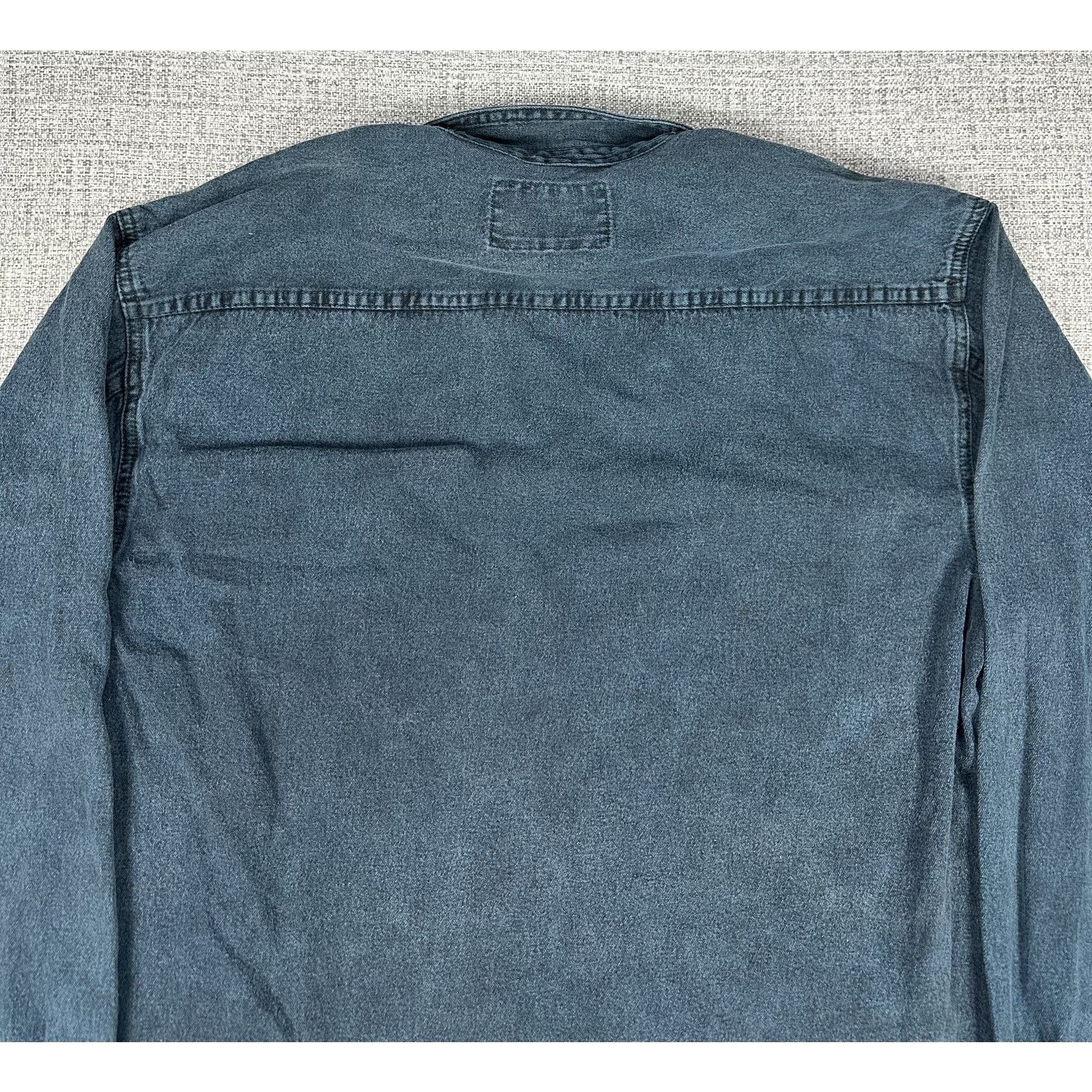 The Unbranded Brand Attrak Shirt Mens Medium Denim Long Sleeve Button Up Pocket Size US M / EU 48-50 / 2 - 8 Thumbnail