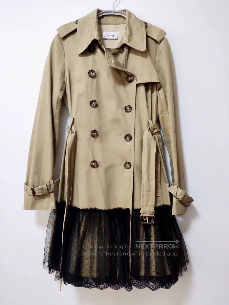 Valentino Valentino Lace mesh patchwork trench coat dress Size S / US 4 / IT 40 - 1 Thumbnail