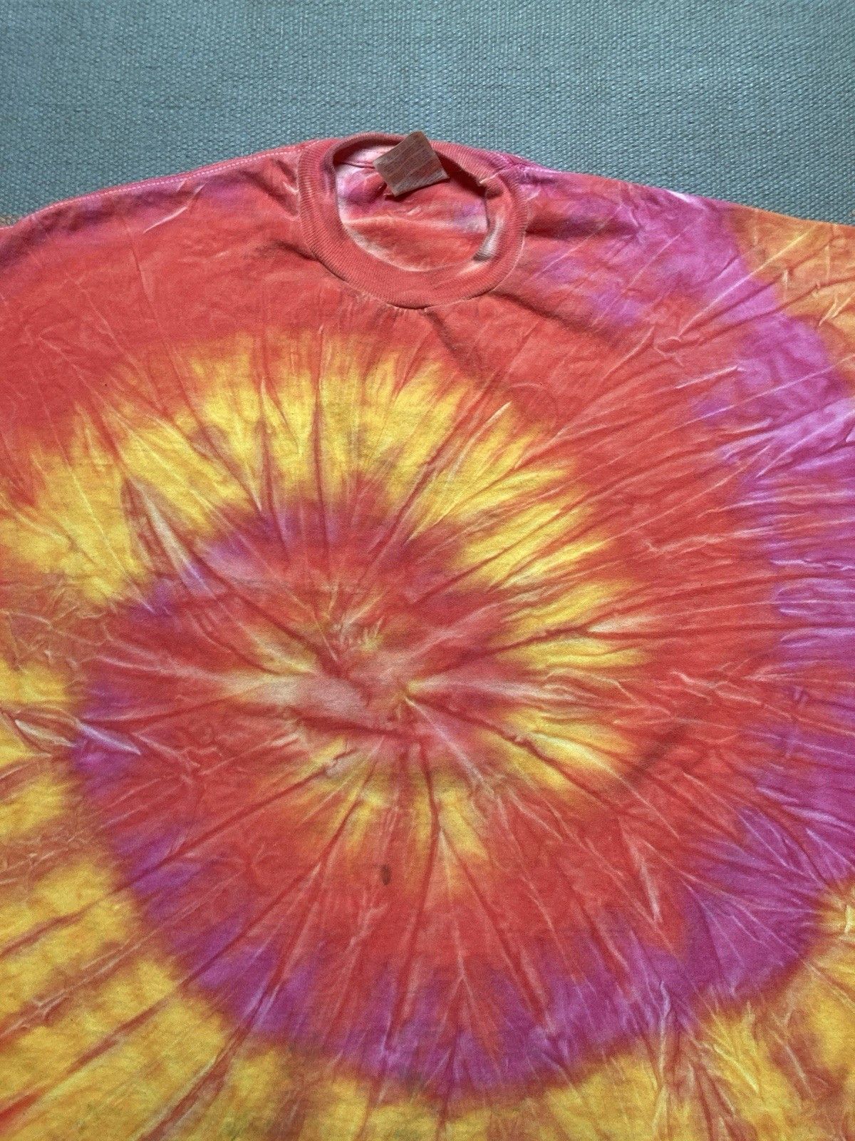 Vintage 90s t shirt tie dye sunburst hippie cotton Jerzees mens XL Size US XL / EU 56 / 4 - 3 Thumbnail
