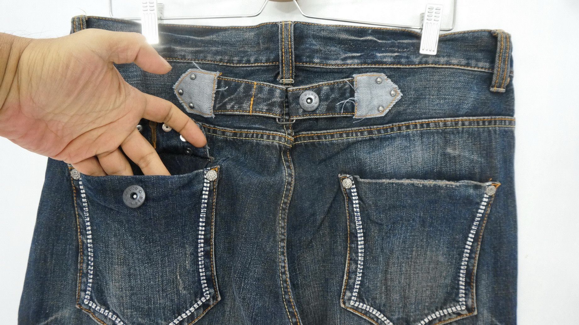 Japanese Brand Vintage Japan Villand Clawmark Whisker Jeans Size US 34 / EU 50 - 5 Thumbnail