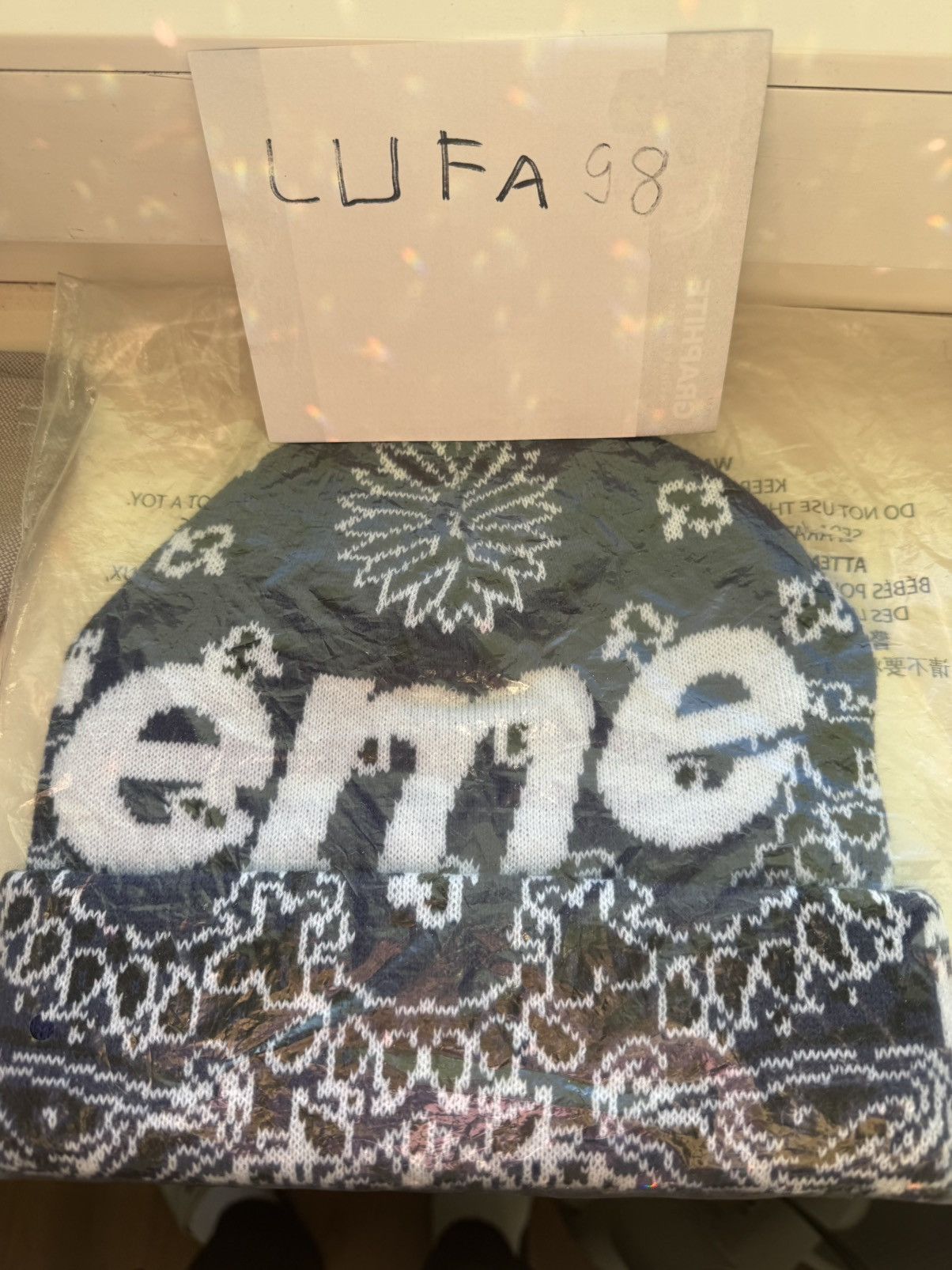Supreme Supreme bandana beanie big logo Size ONE SIZE - 2 Thumbnail