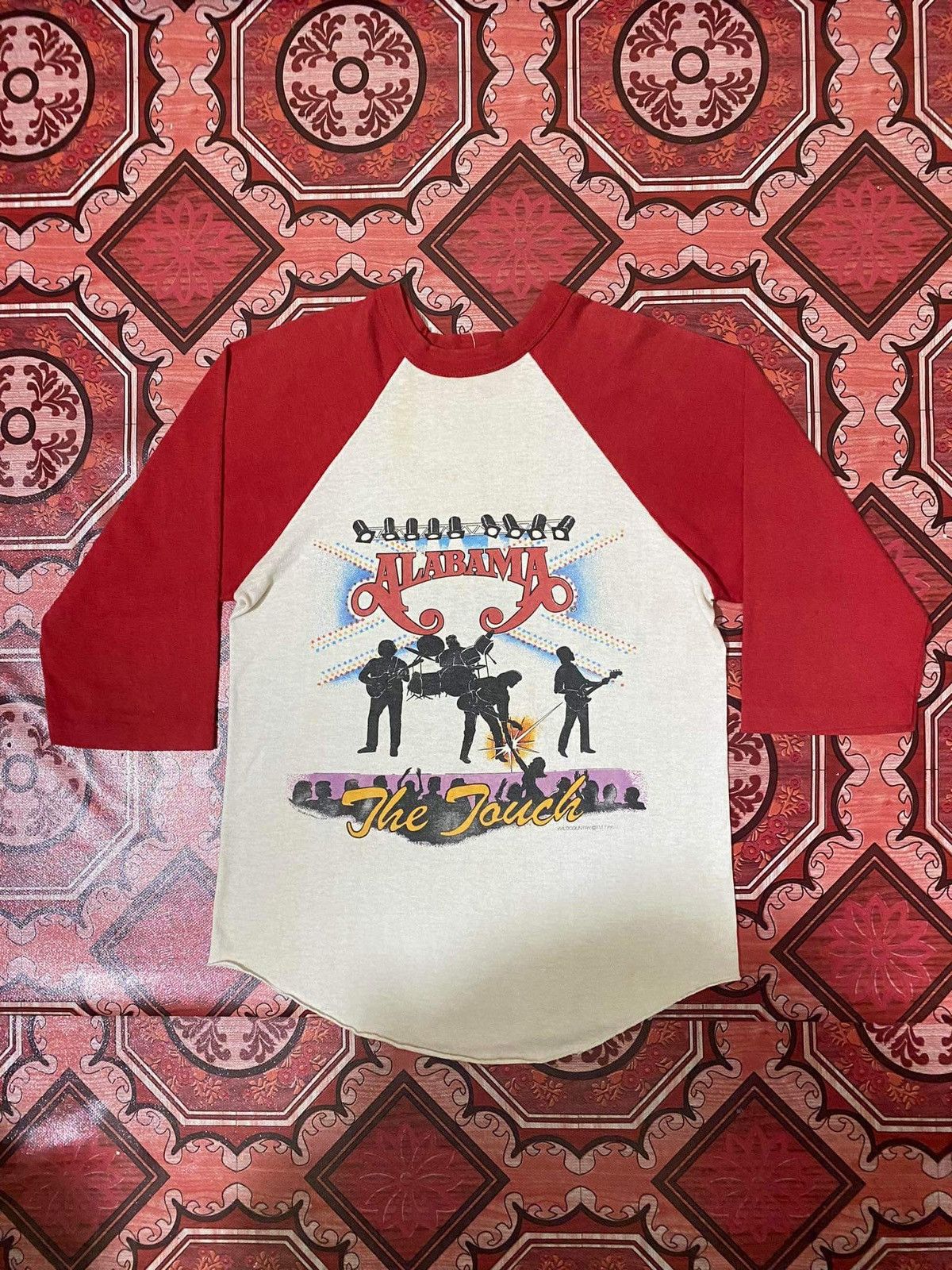 Vintage Alabama The Touch 1986 Raglan 3/4