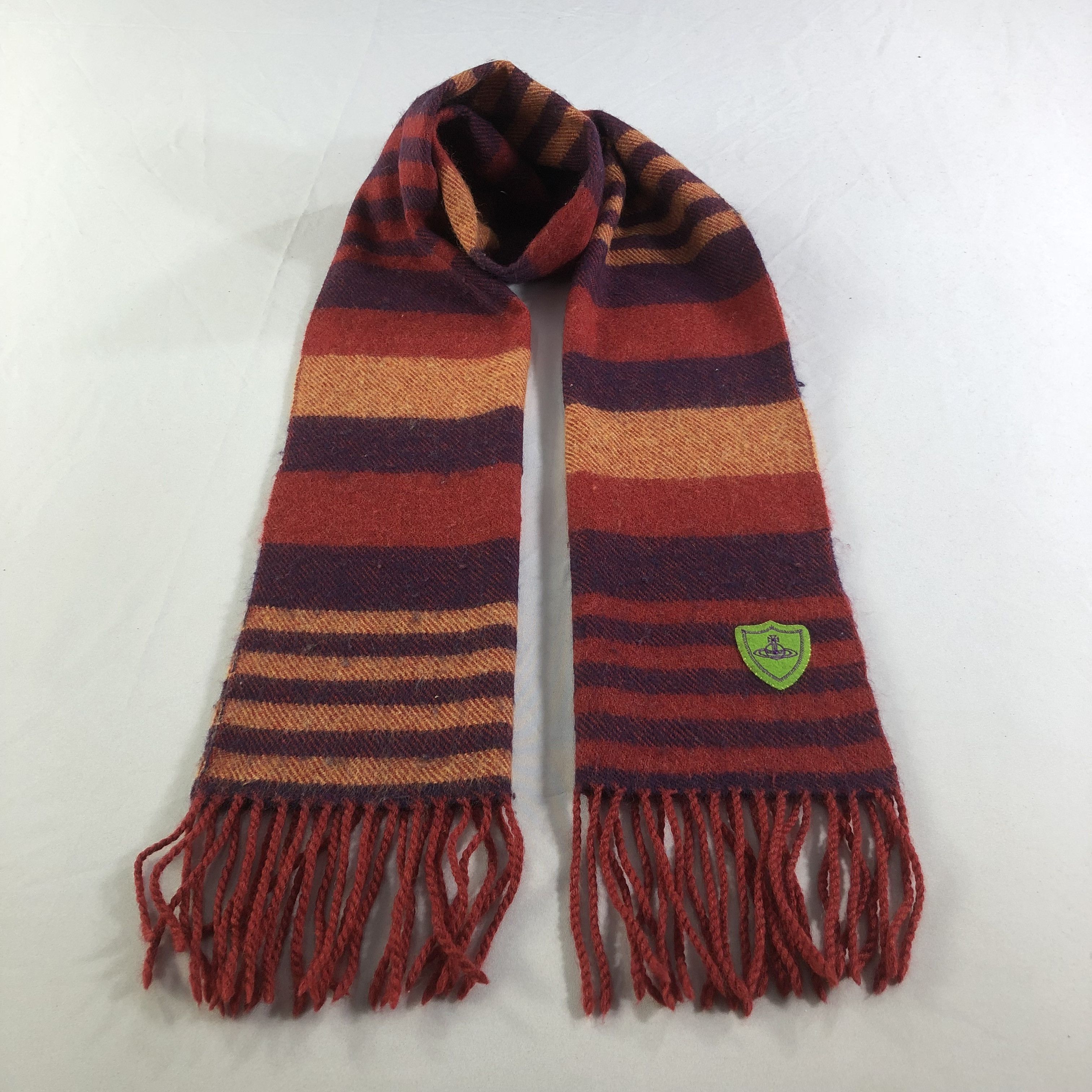 Vivienne Westwood Vivienne Westwood Striped Wool Scarf Muffler V1703 Size ONE SIZE - 1 Thumbnail