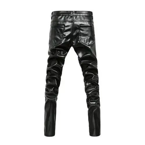 Other Black Faux Studded Leather Pants Size US 29 - 3 Thumbnail