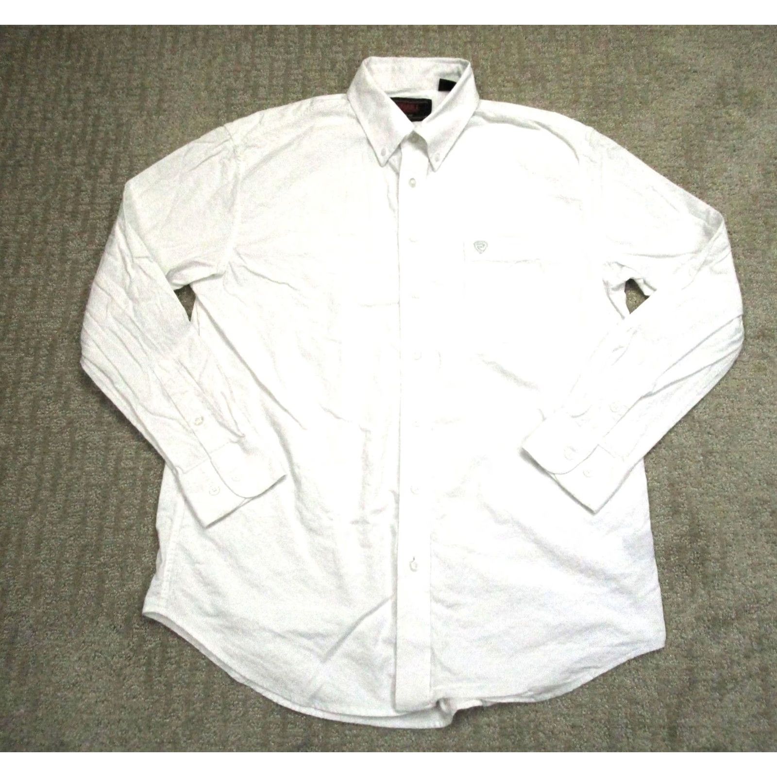 Vintage Rock & Roll Cowboy Shirt Men Medium White Western Long Sleeve Button Up Texture Size US M / EU 48-50 / 2 - 2 Thumbnail