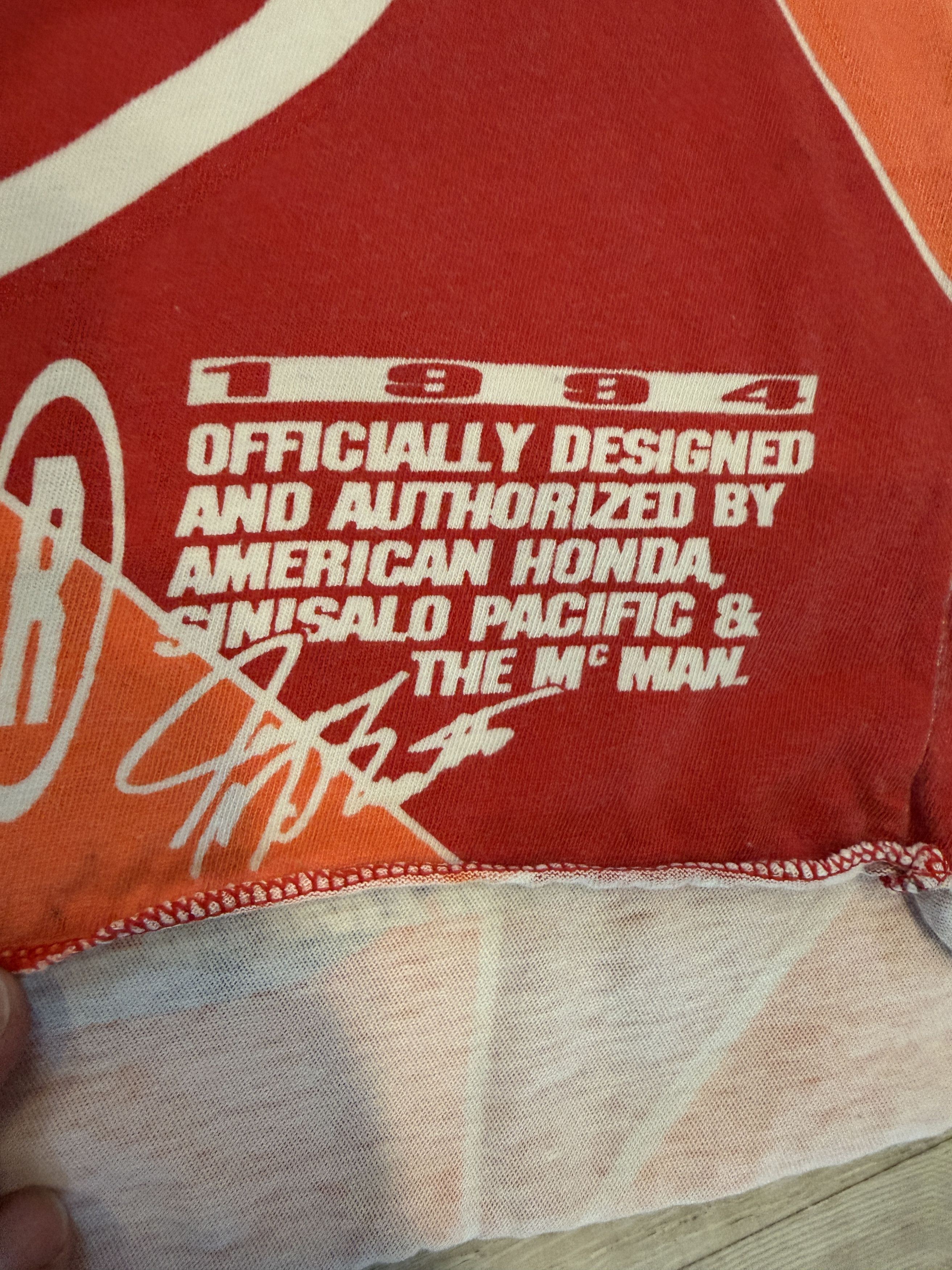 Honda Vintage 90's Honda Racing Sinasalo Moto Jersey Size US XL / EU 56 / 4 - 6 Thumbnail