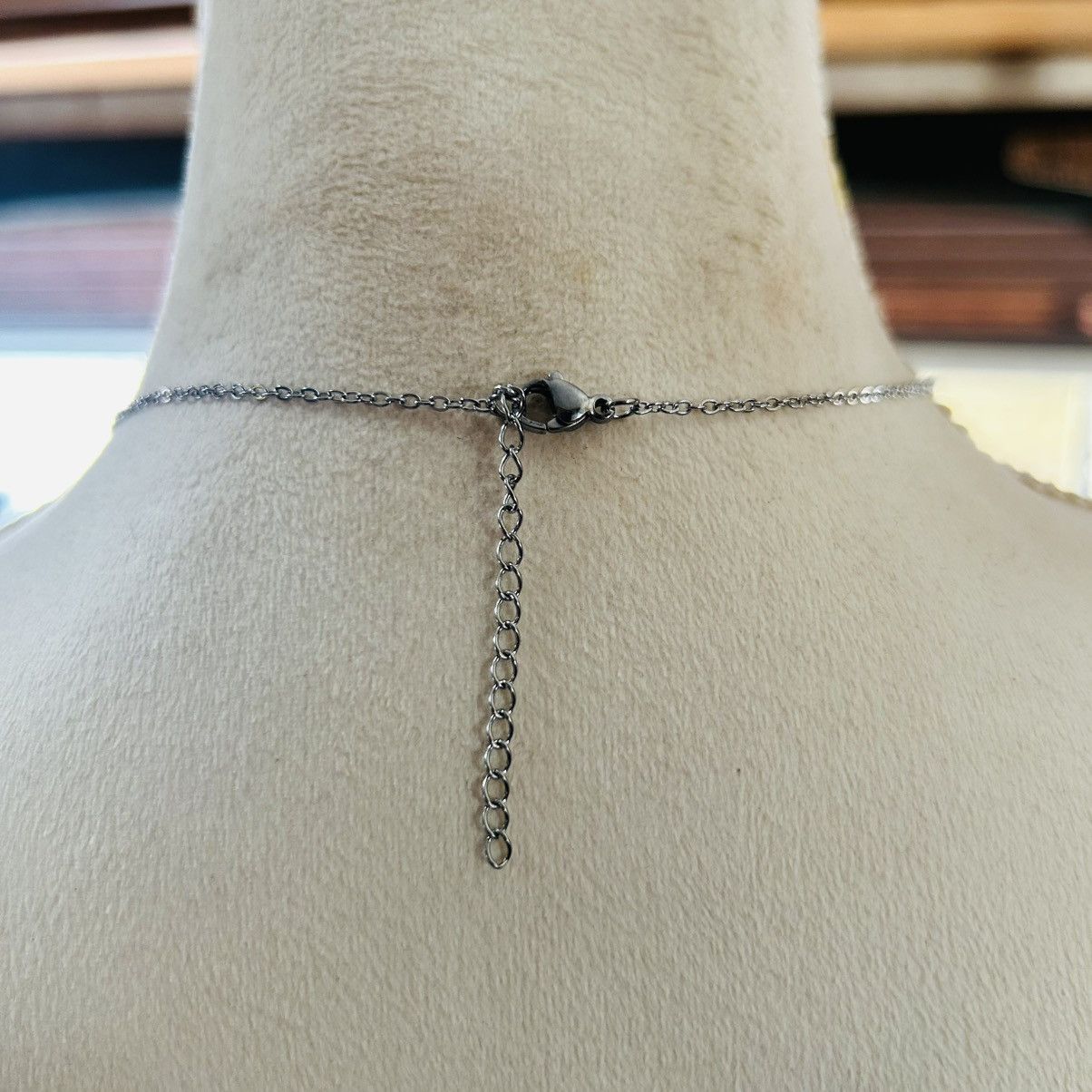Handmade Handcrafted simulated opal dogtooth 925 sterling necklace Size ONE SIZE - 4 Thumbnail