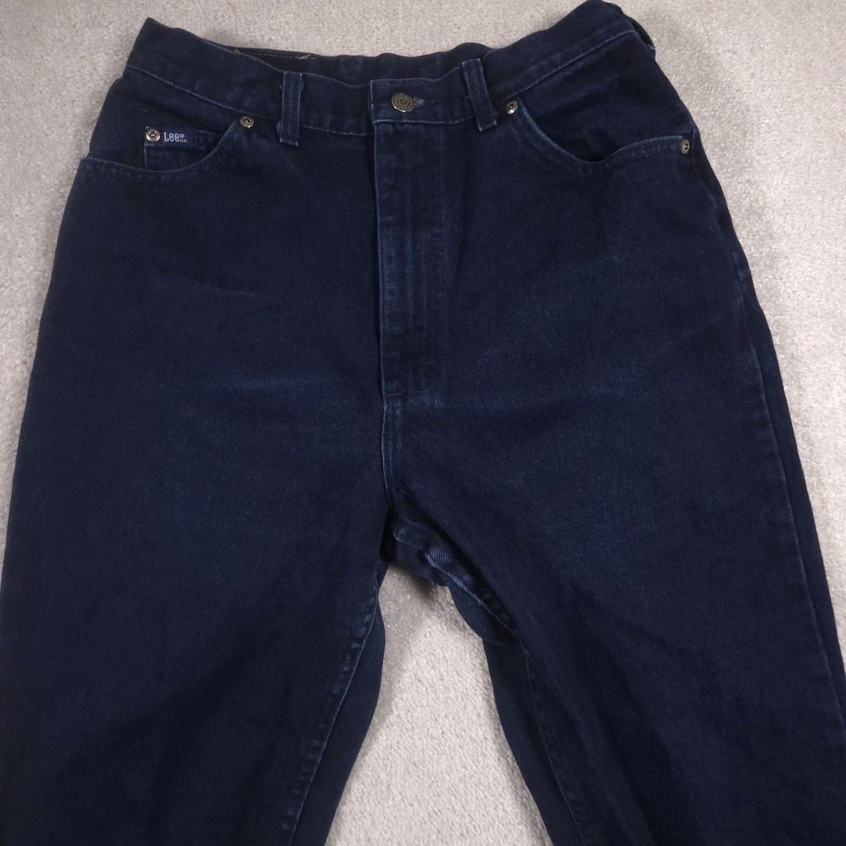 Lee VINTAGE Lee Jeans Womens 14 Dark Blue High Rise Relaxed Mom Tapered Denim 90s Size 36" / US 14 / IT 50 - 3 Thumbnail