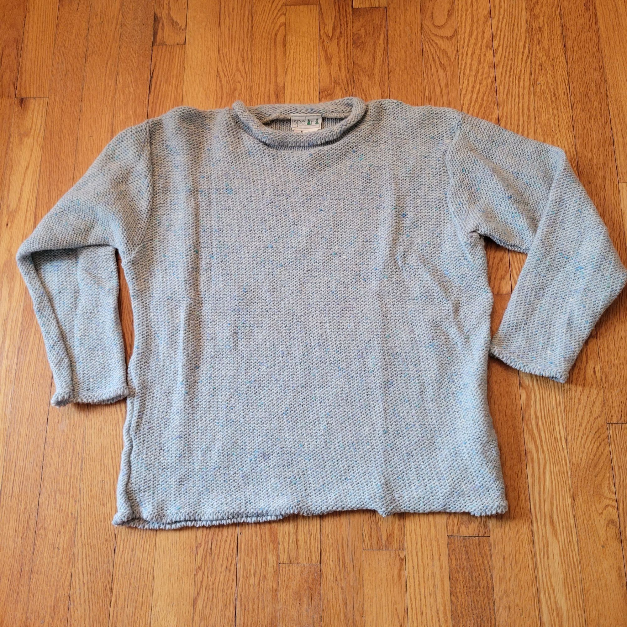 Vintage Spelana L Pure New Wool Sweater Made In Ireland Blue Size L / US 10 / IT 46 - 1 Thumbnail