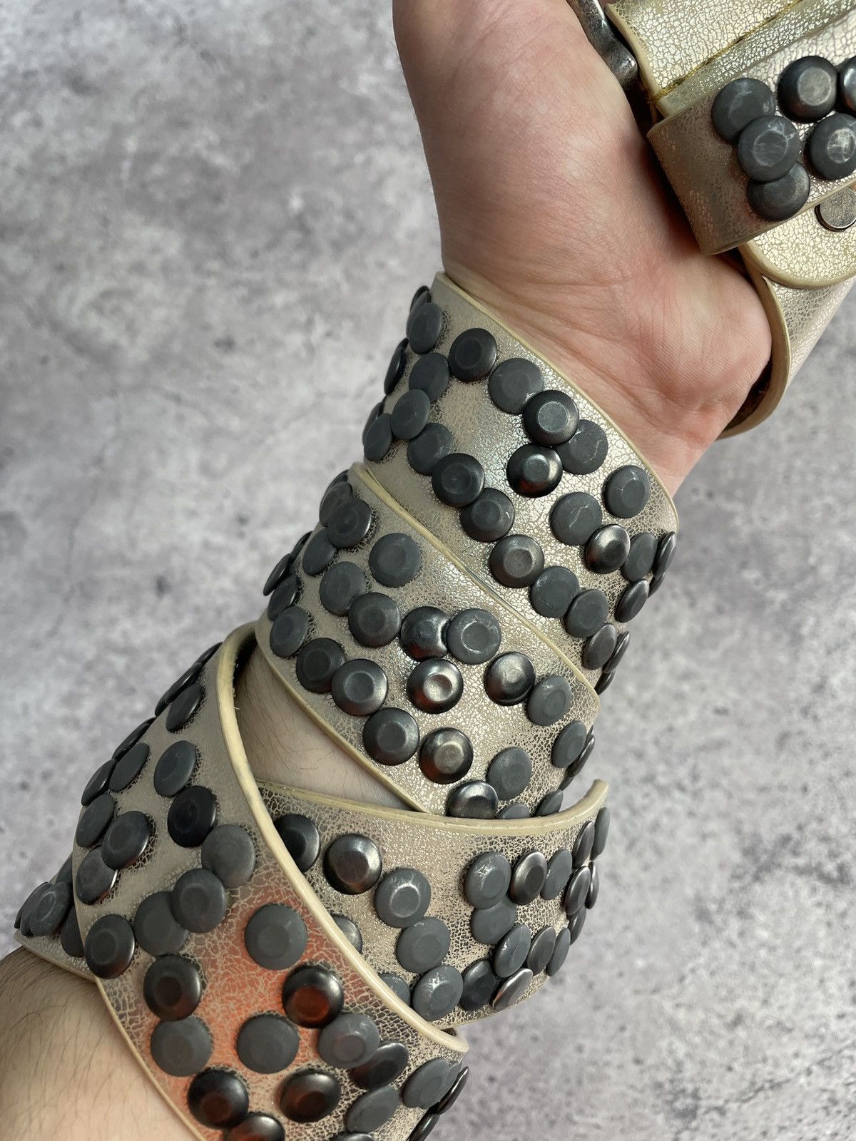 Hysteric Glamour Vintage Belt Y2K Rhinestones Punk Leather Belts size 32/34 Size 32 - 7 Thumbnail