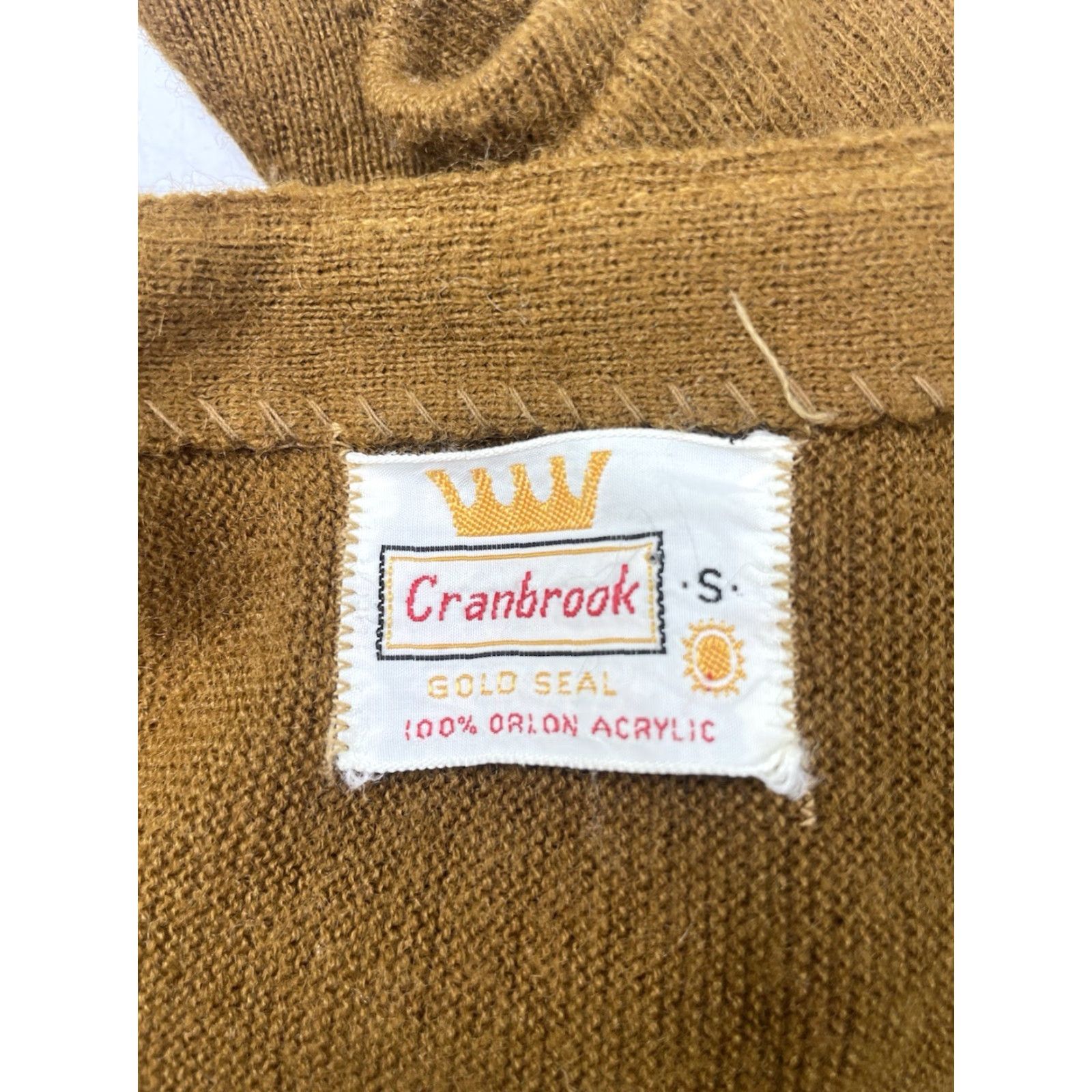 Vintage VINTAGE Cranbrook Cardigan Sweater Unisex Adults S Small Brown Acrylic Knit 1960s 60s Mod Rockabilly Grunge USA Shaggy Fuzzy Classic 70s Atmoic Size US S / EU 44-46 / 1 - 3 Thumbnail