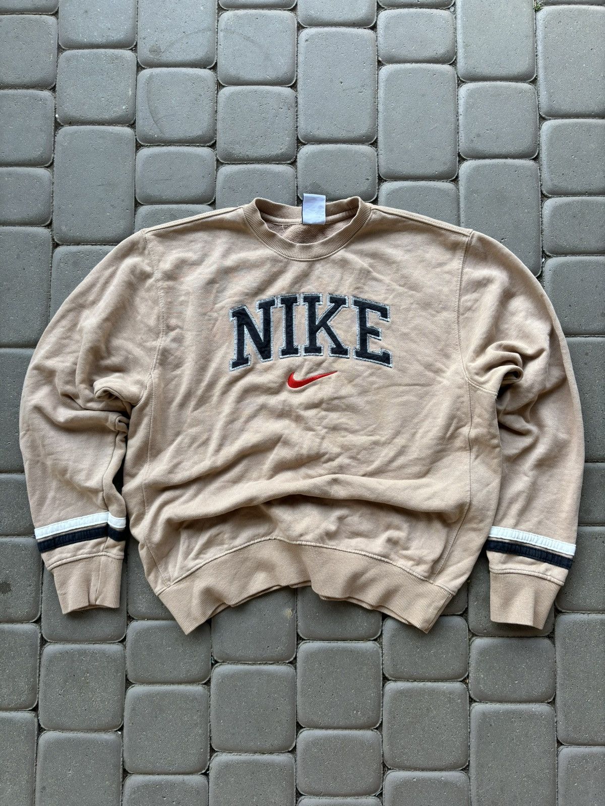 Vintage Nike Crewneck Beige Nike Sweatshirt Mens Mens Nike Cream