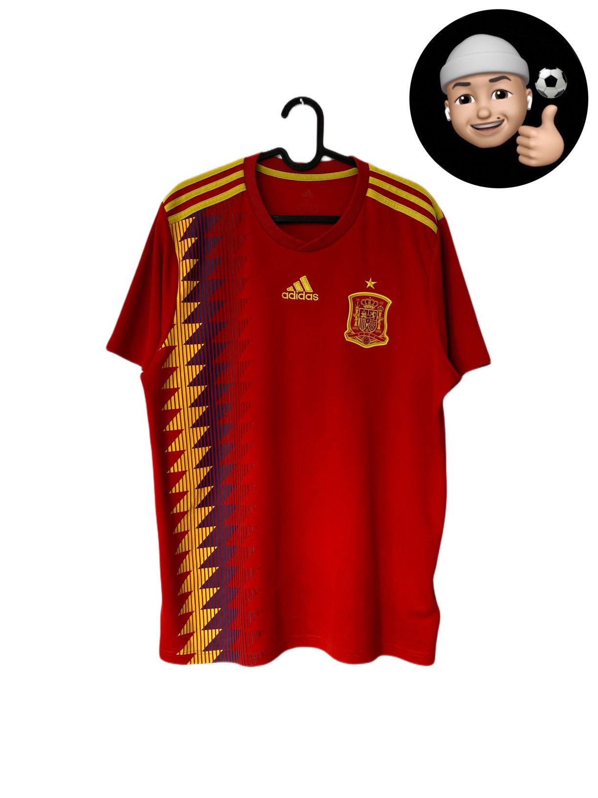 Adidas 2018 2020 Spain National Adidas Home Kit Soccer Jersey Shirt Size US L / EU 52-54 / 3 - 1 Thumbnail