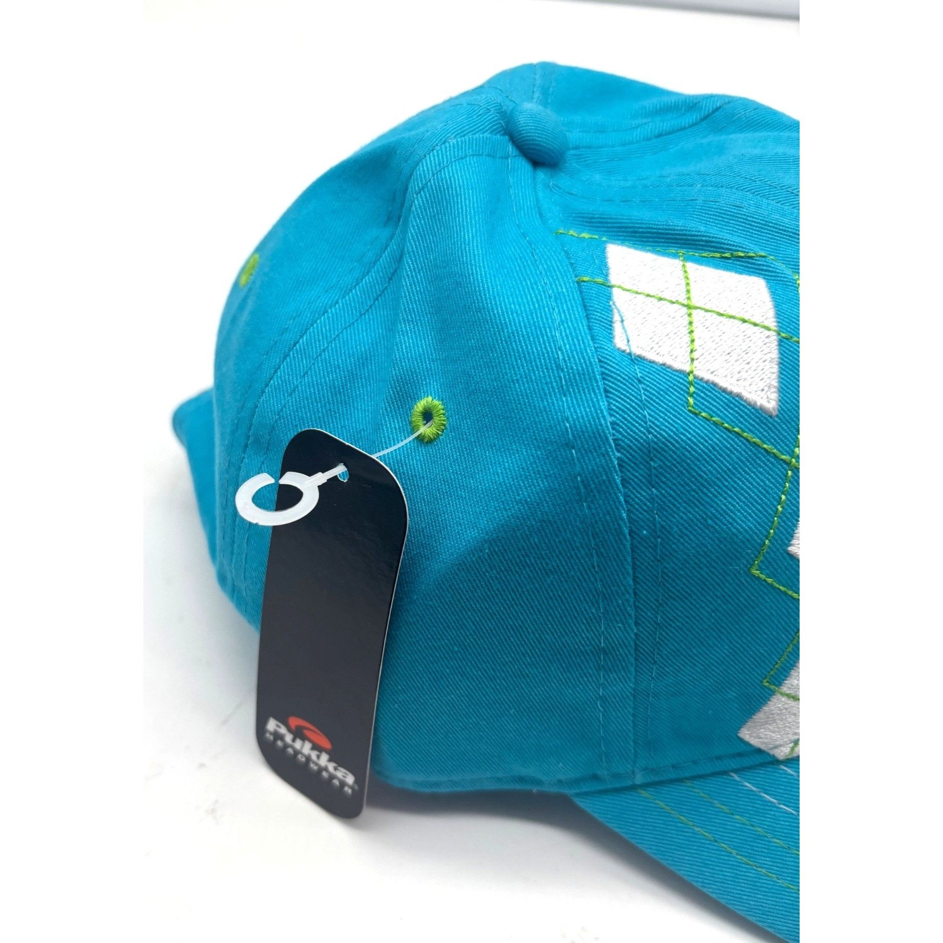 Other Pukka Argyl-Embroidered Golf Cap, Cotton Twill, Turquoise, Size ONE SIZE - 5 Thumbnail
