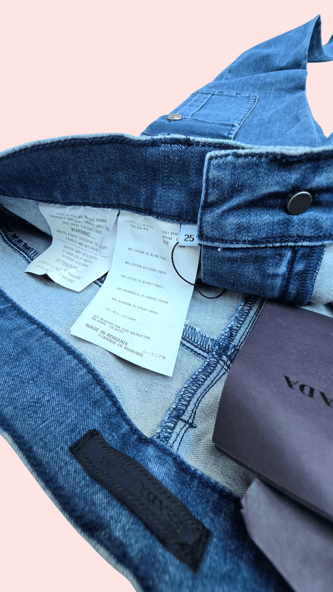 Prada PRADA denim cargo pants blending BEAUTIFUL-FASHIONELLA Size 25" / US 0 / IT 36 - 10 Thumbnail