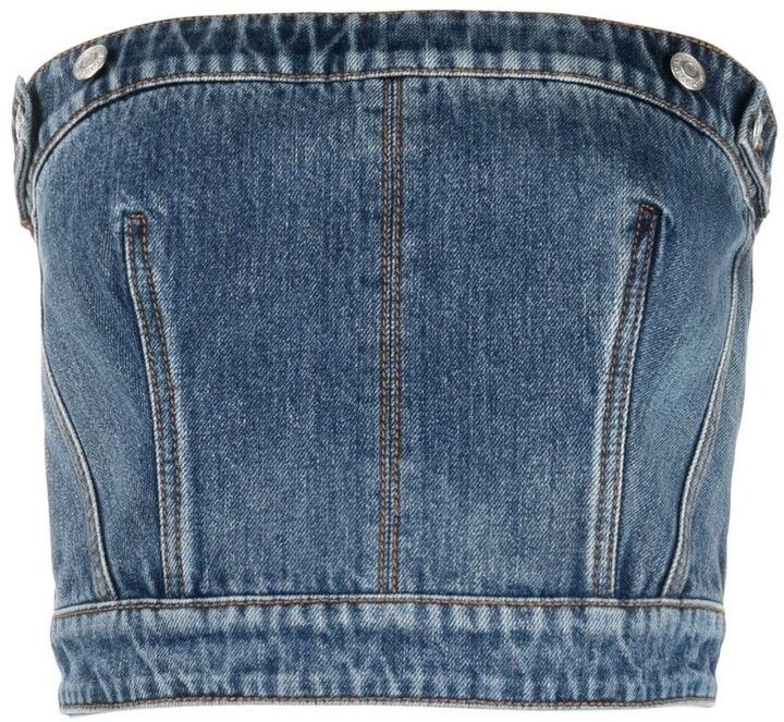 Alexander McQueen o1y0325 Top in Blue Size S / US 4 / IT 40 - 1 Thumbnail