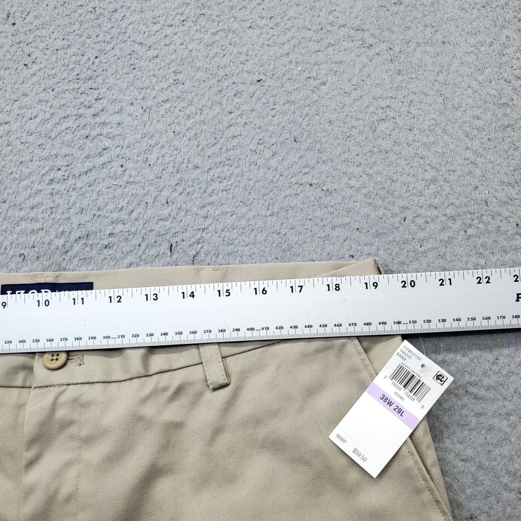 Izod IZOD Mens Pants Chino Flat Front Straight Fit 38 Tan Size Mens 38 Inseam 29" Regular XS? Size US 38 / EU 54 - 6 Thumbnail
