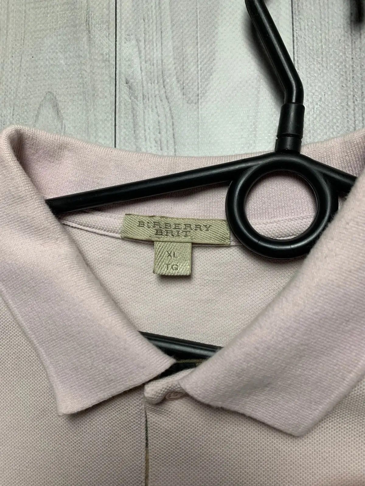 Burberry Vintage Burberry polo short sleeve pink logo Size US XL / EU 56 / 4 - 3 Thumbnail