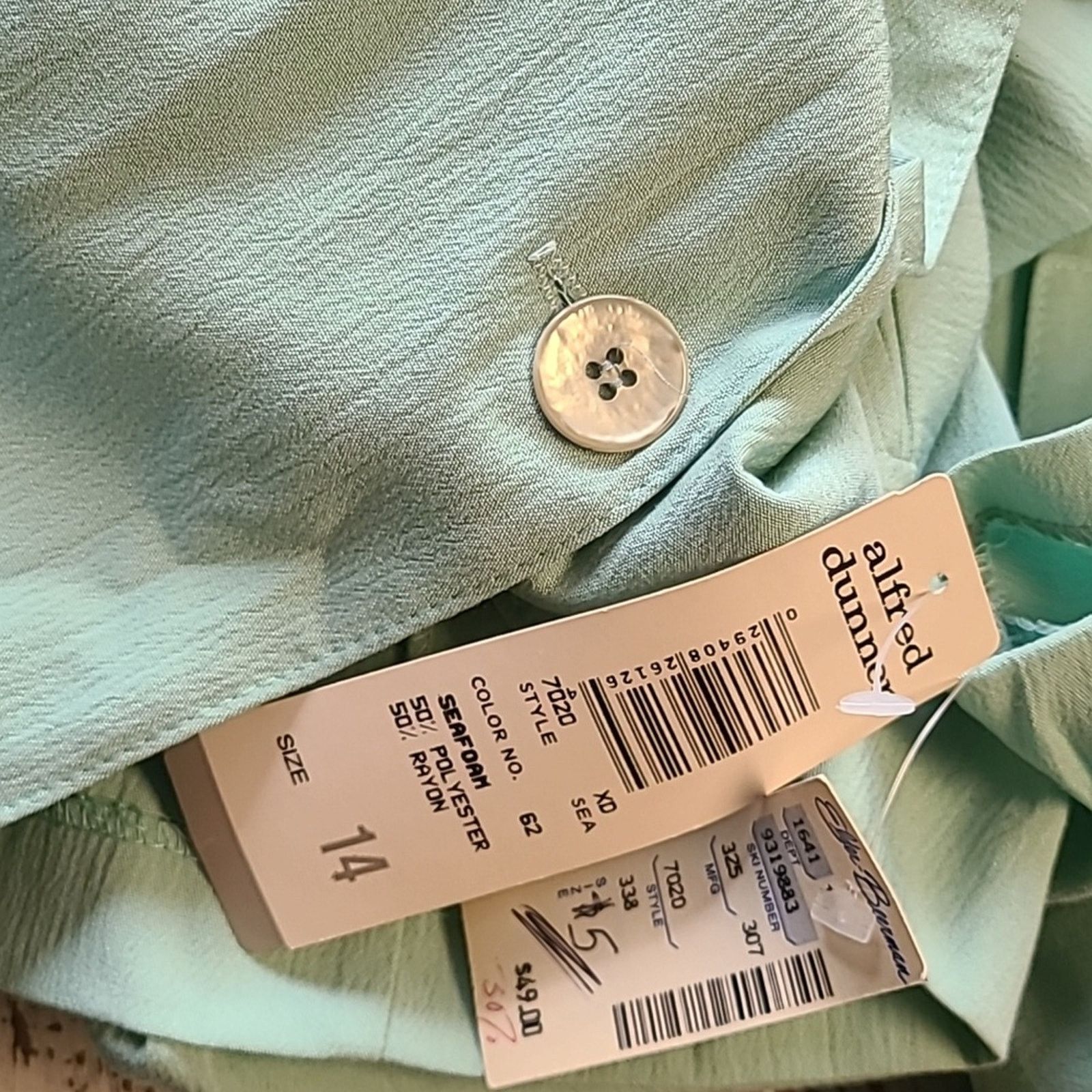 Other NEW women's 14 large seafoam mint green blazer-style jacket Size XL / US 12-14 / IT 48-50 - 6 Thumbnail
