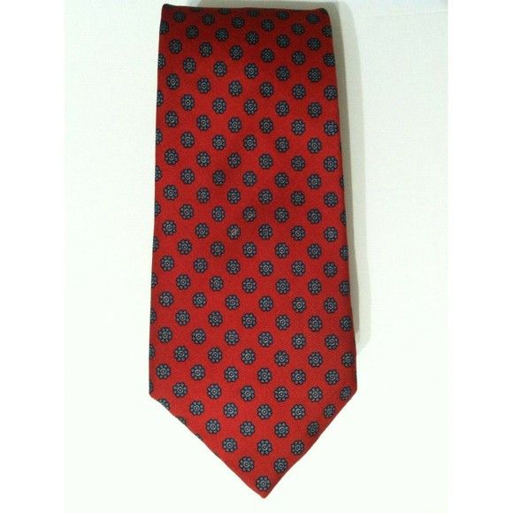 Allen Solly ALLEN SOLLY MENS RED 100%SILK NECK TIE WIDTH: 3 1/4" Size ONE SIZE - 2 Thumbnail
