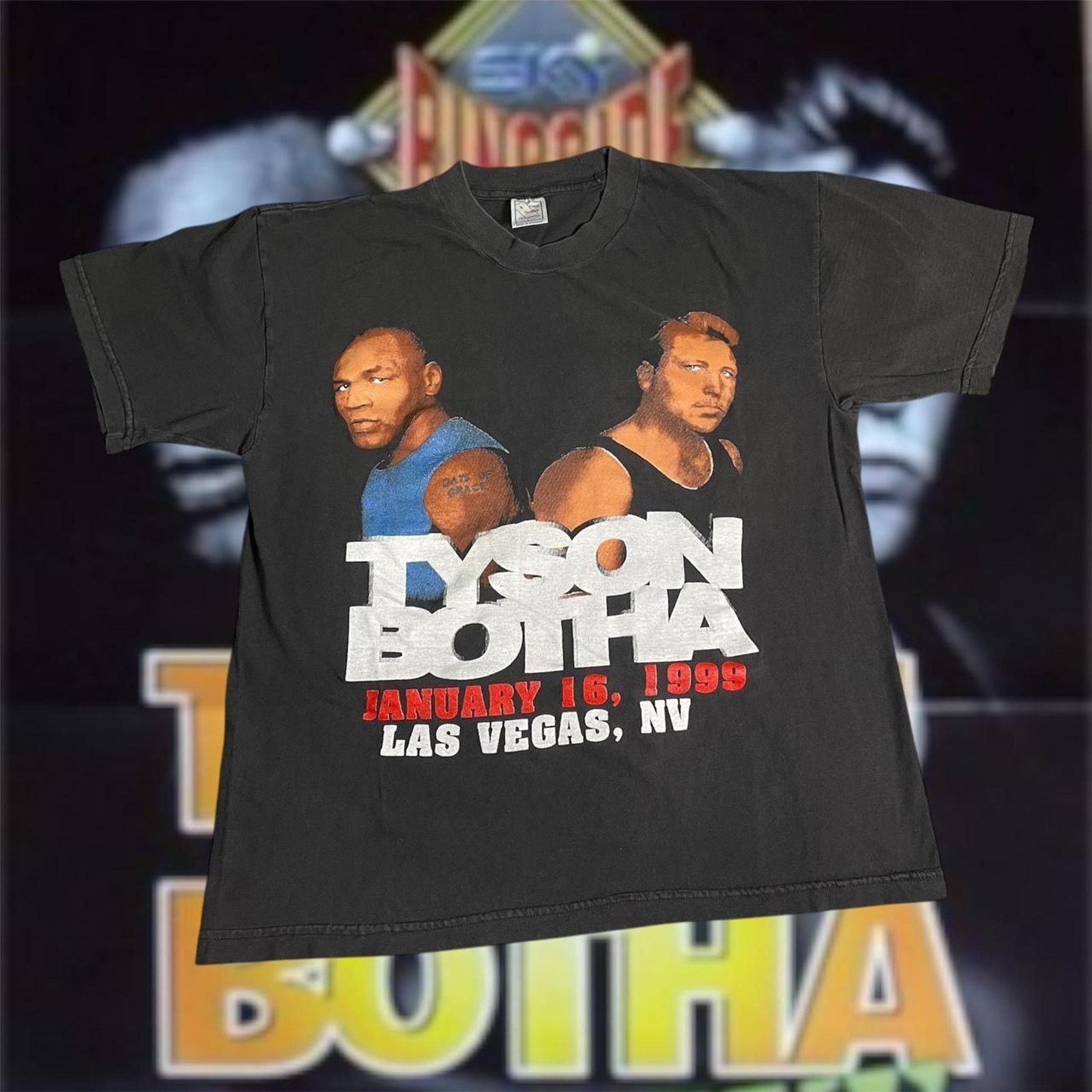 Vintage VTG 1999 Mike Tyson vs Francois Botha Boxing Parking Lot Tee Size US L / EU 52-54 / 3 - 1 Thumbnail