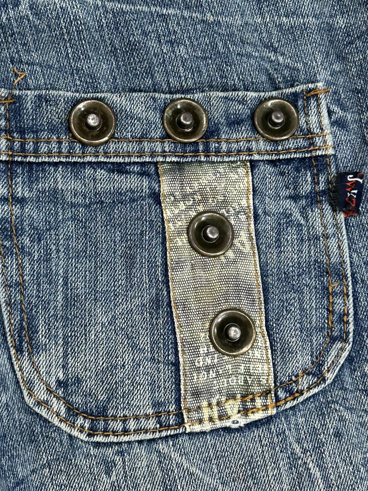 20471120 × Hysteric Glamour × Japanese Brand JWYZ Pocketwork Baggy Distressed Clawn Mark Rivet Button Size US 32 / EU 48 - 19 Thumbnail
