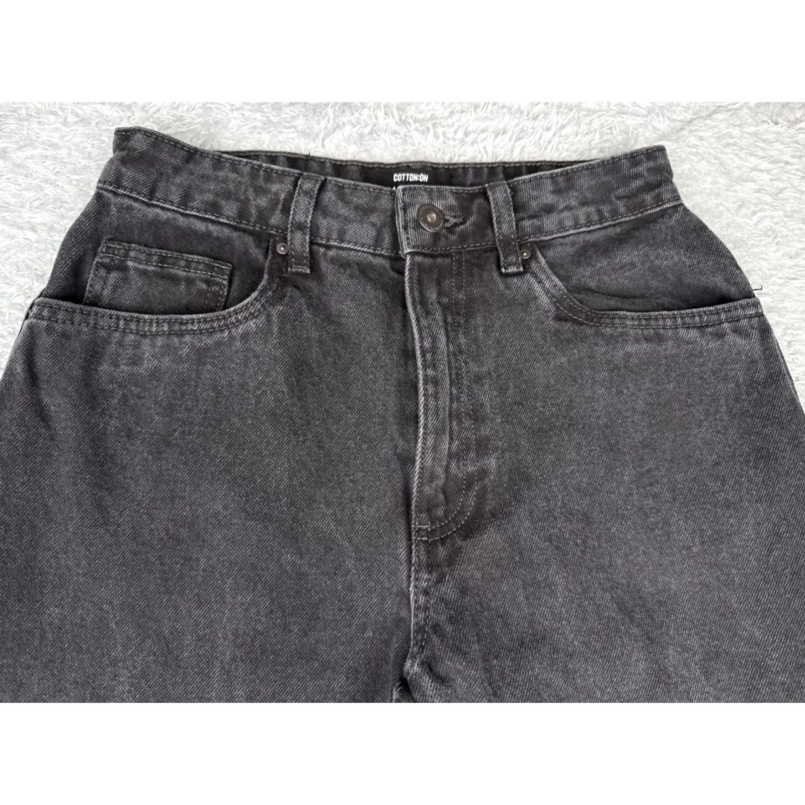 Cotton On Cotton On Jeans Size 4 Black High Rise Straight 26x31 Distressed 90s Womens Size 27" / US 4 / IT 40 - 4 Thumbnail