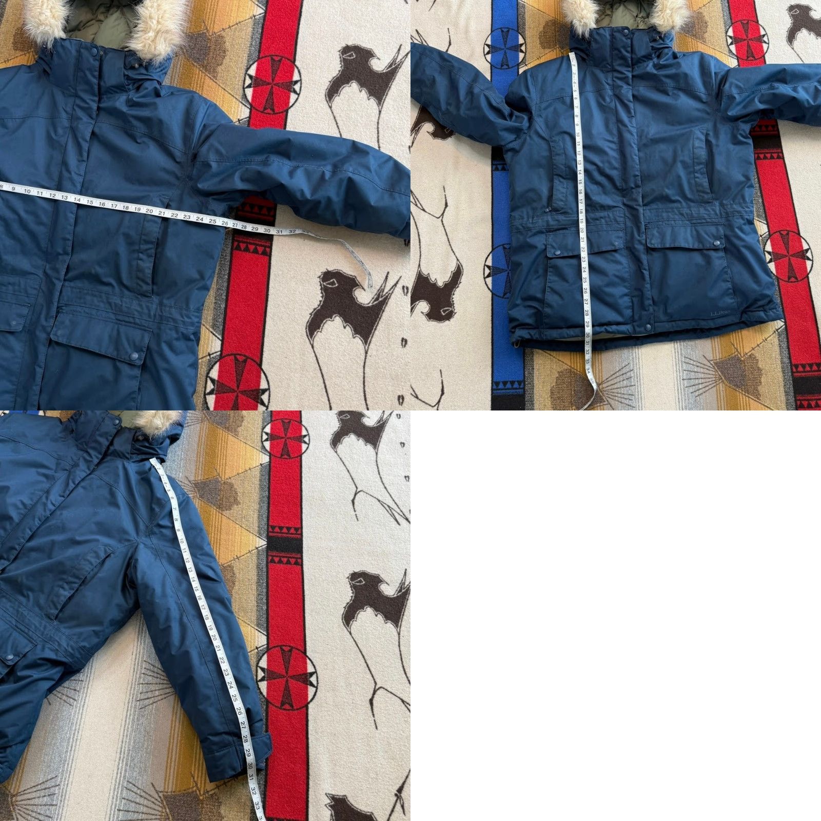 Vintage L.L. Bean Baxter State Goose Down Jacket XL Women’s W/ Removable Hood Blue Puffer Coat Zip Long Sleeve Regular Fit Size XL / US 12-14 / IT 48-50 - 9 Thumbnail