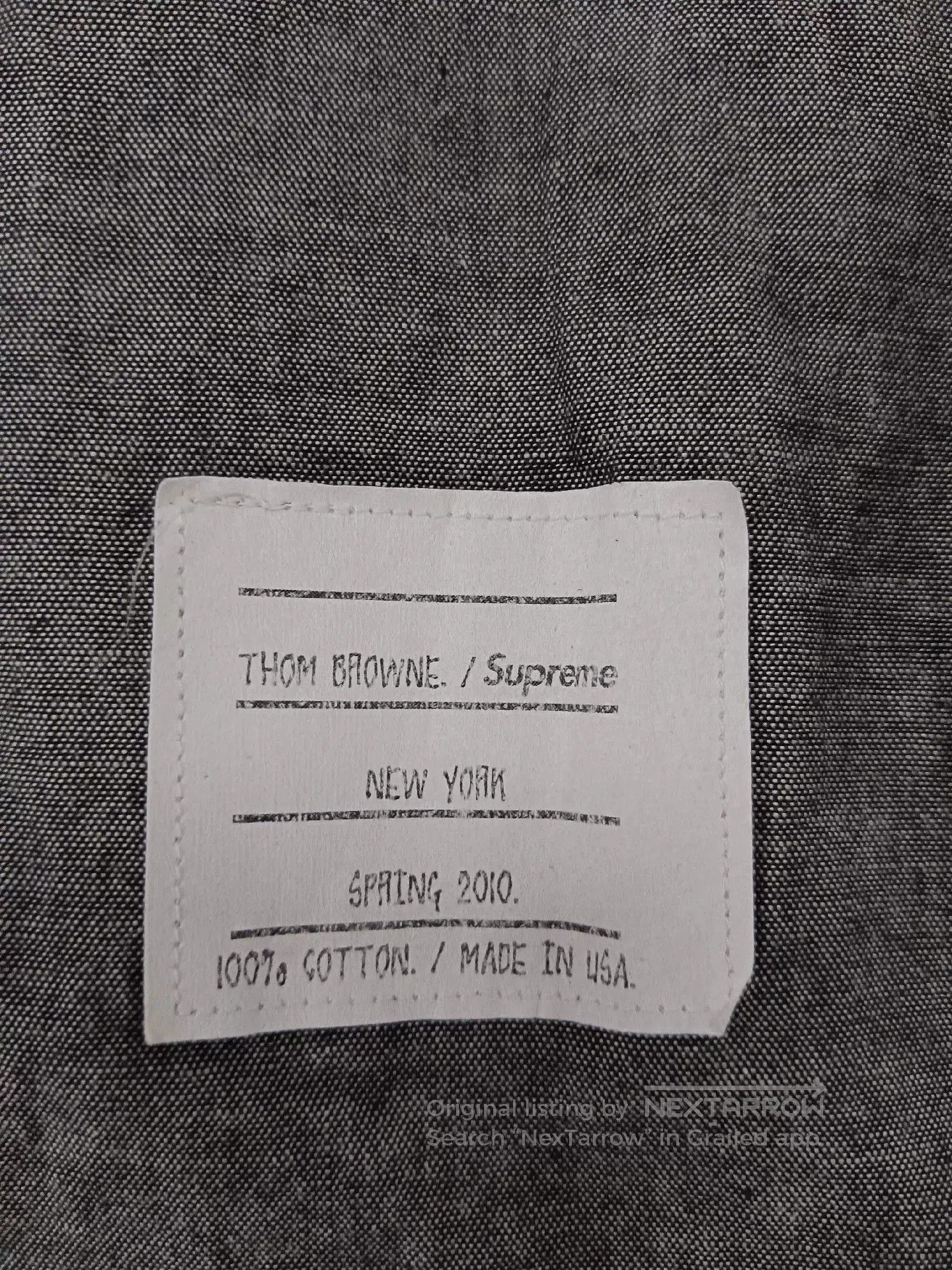 Thom Browne thombrowne supreme collaboration gray shirt. Size US M / EU 48-50 / 2 - 3 Thumbnail