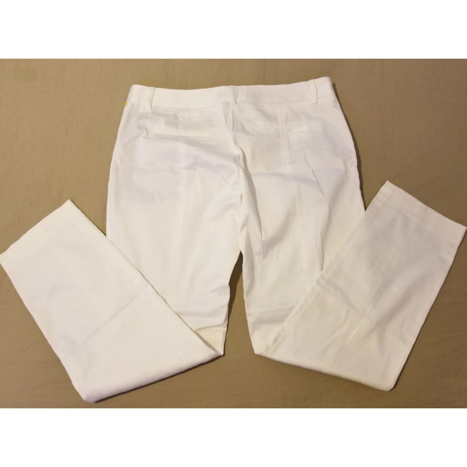 Express Womens Express Dress Pants 8 White Flat Front Chino Slack Trousers Pants Mens? Size 30" / US 8 / IT 44 - 2 Thumbnail
