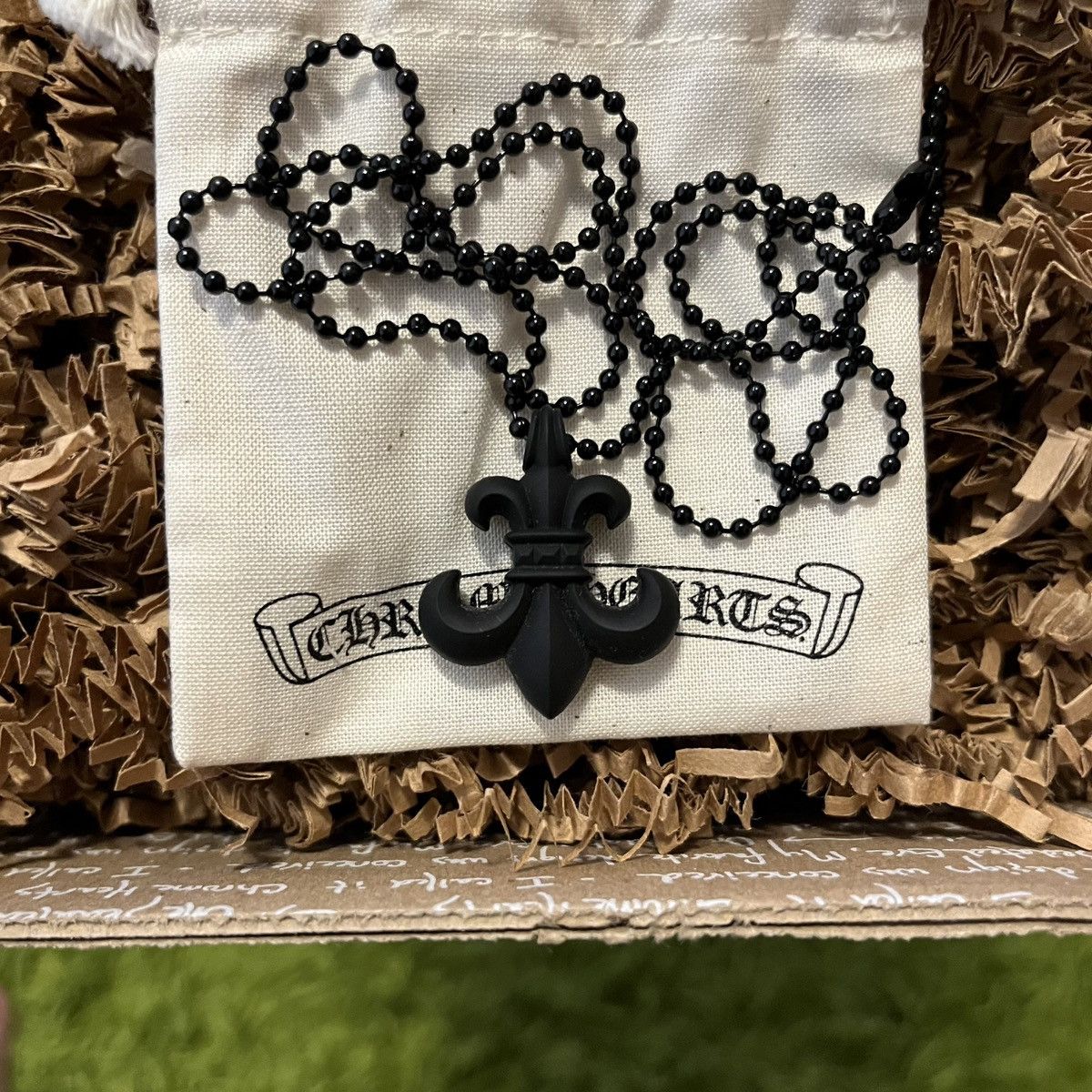 Chrome Hearts Chrome hearts black silicone necklace pendant | Grailed