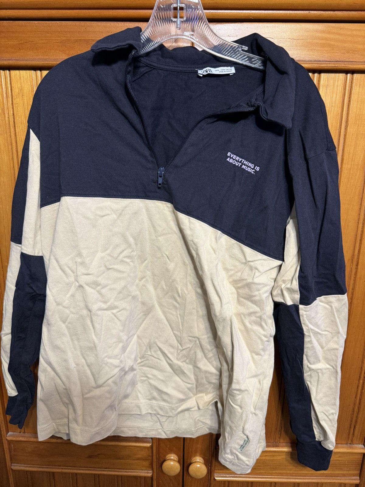 Zara Zara color block long sleeve quarter zip Size US M / EU 48-50 / 2 - 1 Preview