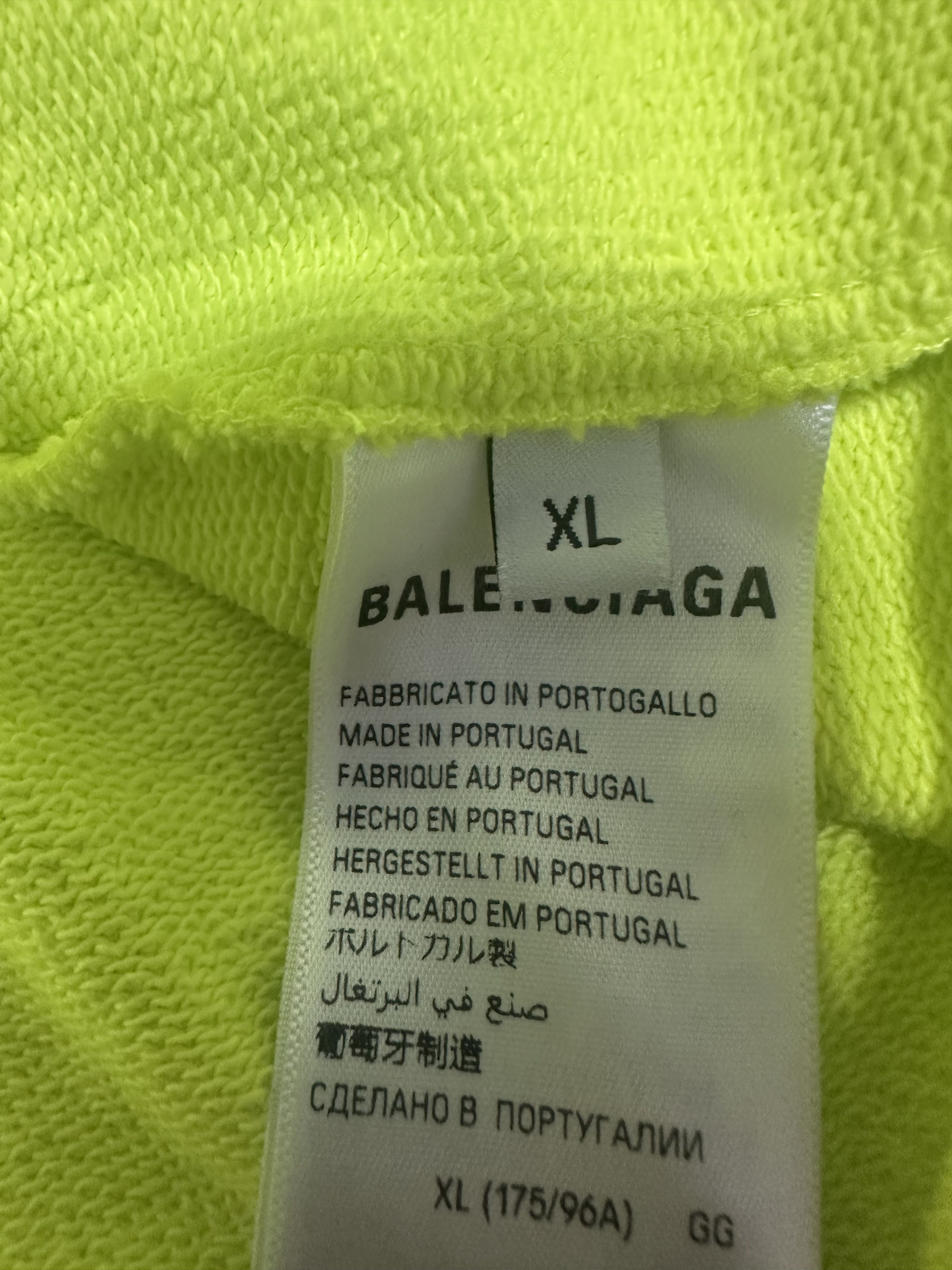 Balenciaga Balenciaga Neon Soccer Zip Up Hoodie Size XL Size US XL / EU 56 / 4 - 5 Thumbnail