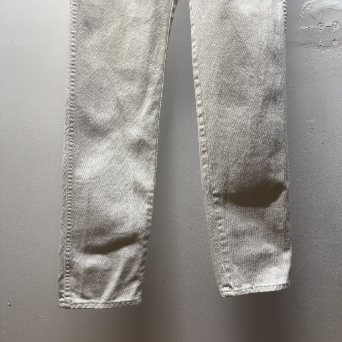 Vintage Wrangler White Denim Jeans Straight Fit ERD Grunge RRL Size 26" / US 2 / IT 38 - 12 Thumbnail