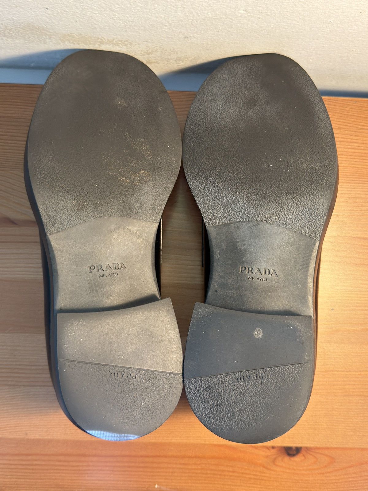 Prada Chocolate brushed leather loafers (Defective) Size US 5 / EU 37 - 4 Thumbnail