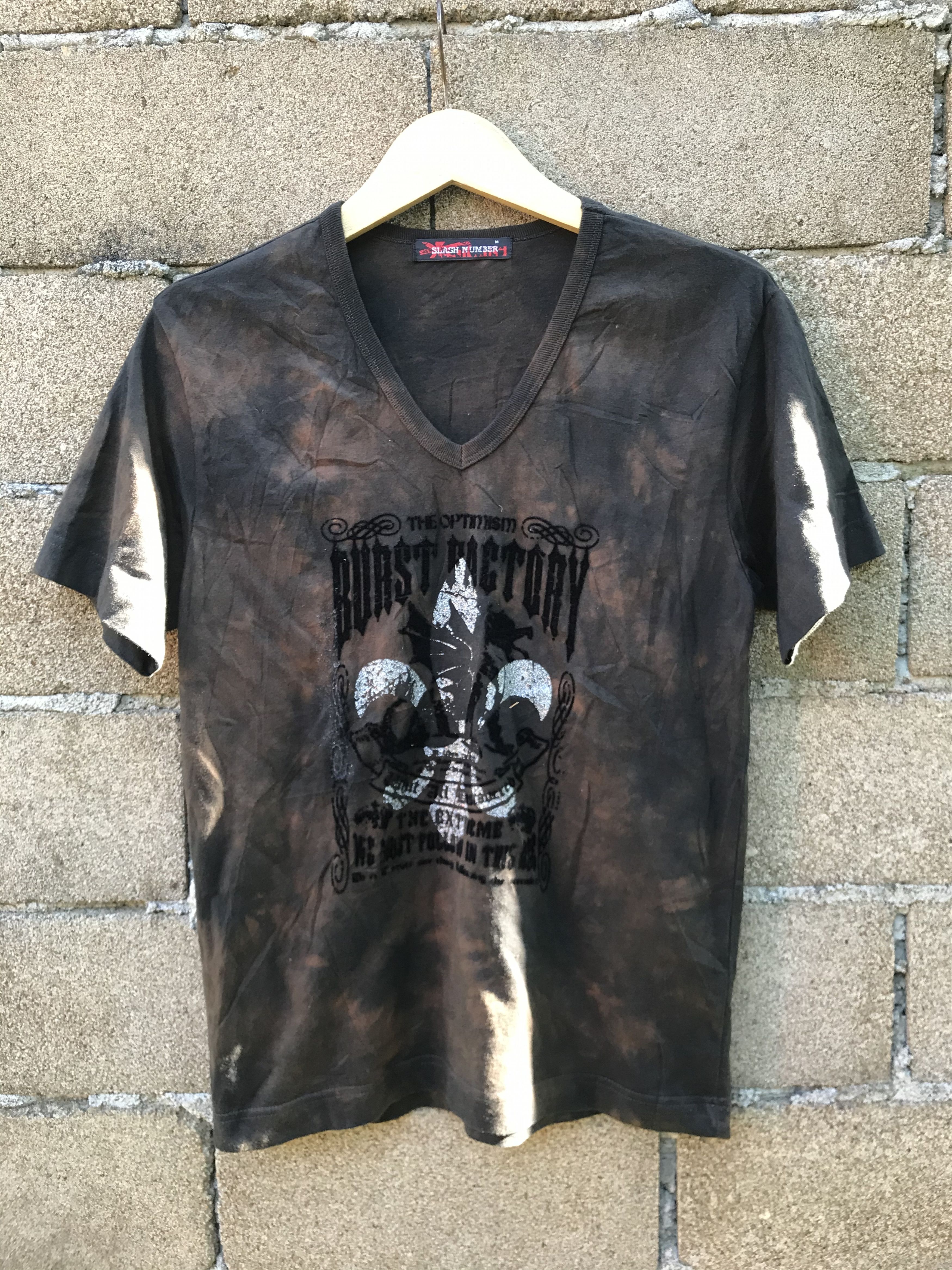 image of 14Th Addiction x Le Grande Bleu L G B Slash Number Bleached T-Shirts Number Nine Style in Black Tie