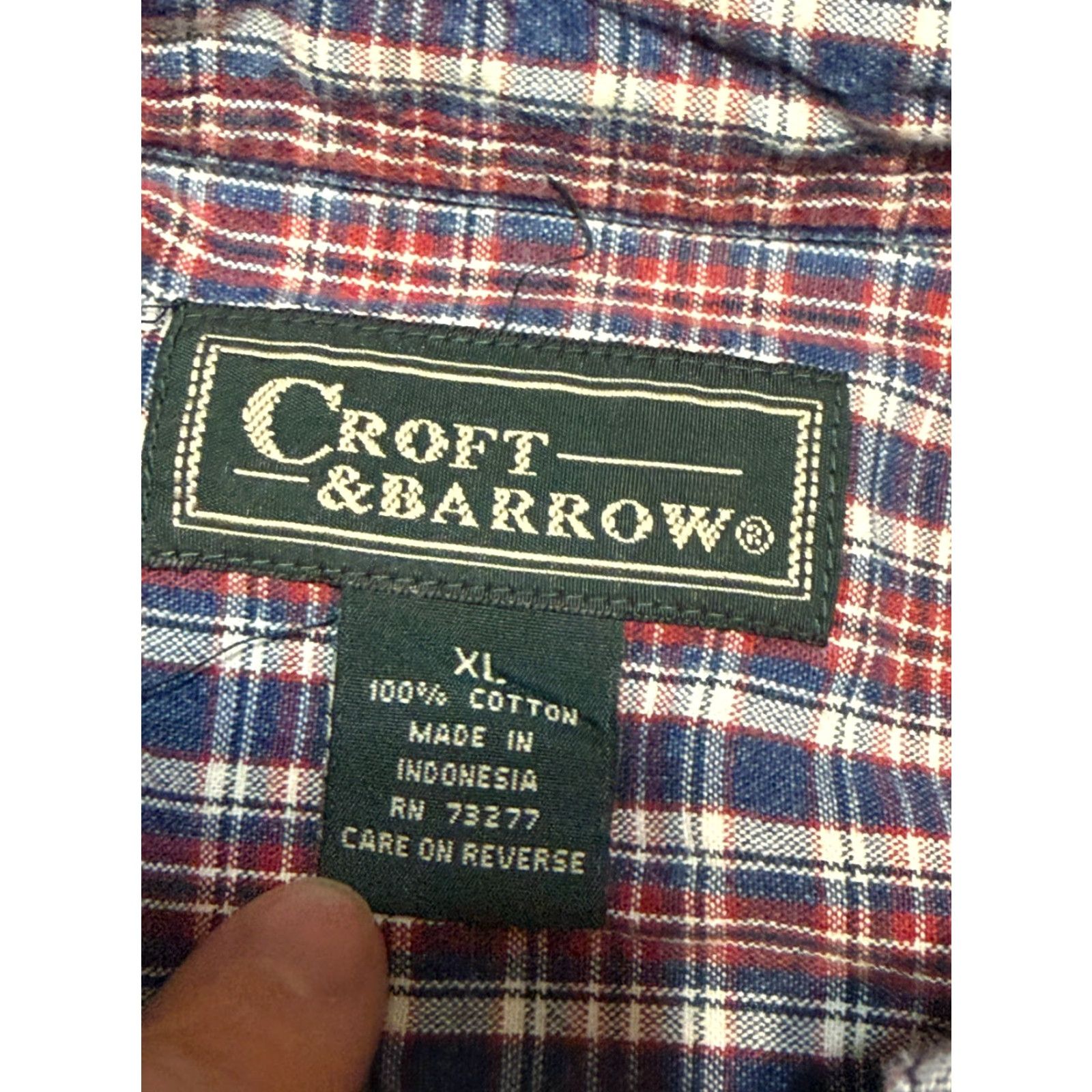 Croft & Barrow Croft & Barrow Shirts Men XL Red Short Sleeve Button-Up Plaid Size US XL / EU 56 / 4 - 6 Thumbnail