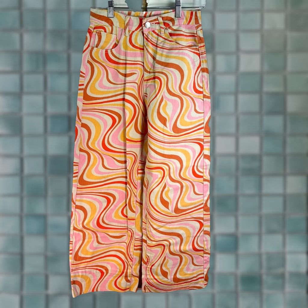 Shein Shein Wide Leg Jeans High Waisted Baggy Fit Streetwear Casual Womens S Size 28" / US 6 / IT 42 - 1 Thumbnail