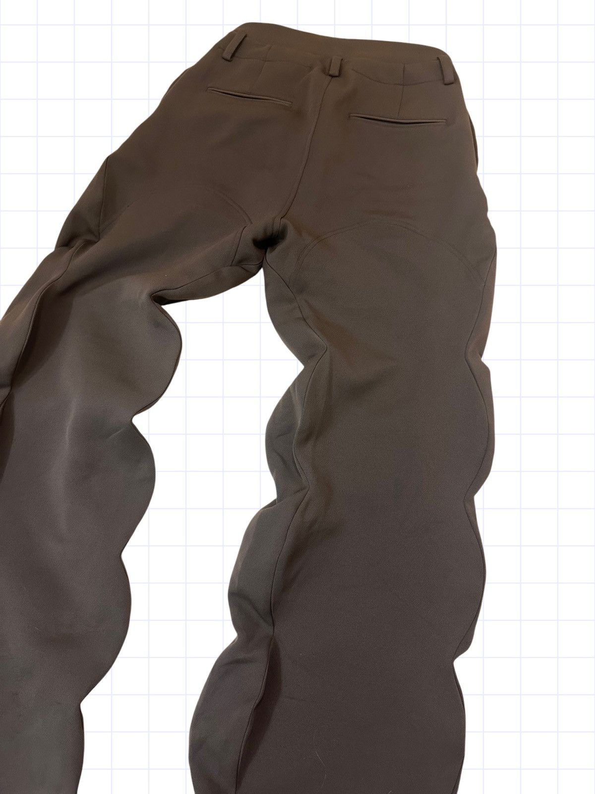 Designer Uncertain Factor Curvy Spiral Seam Pants High Waisted 33 34 Size US 33 - 2 Thumbnail